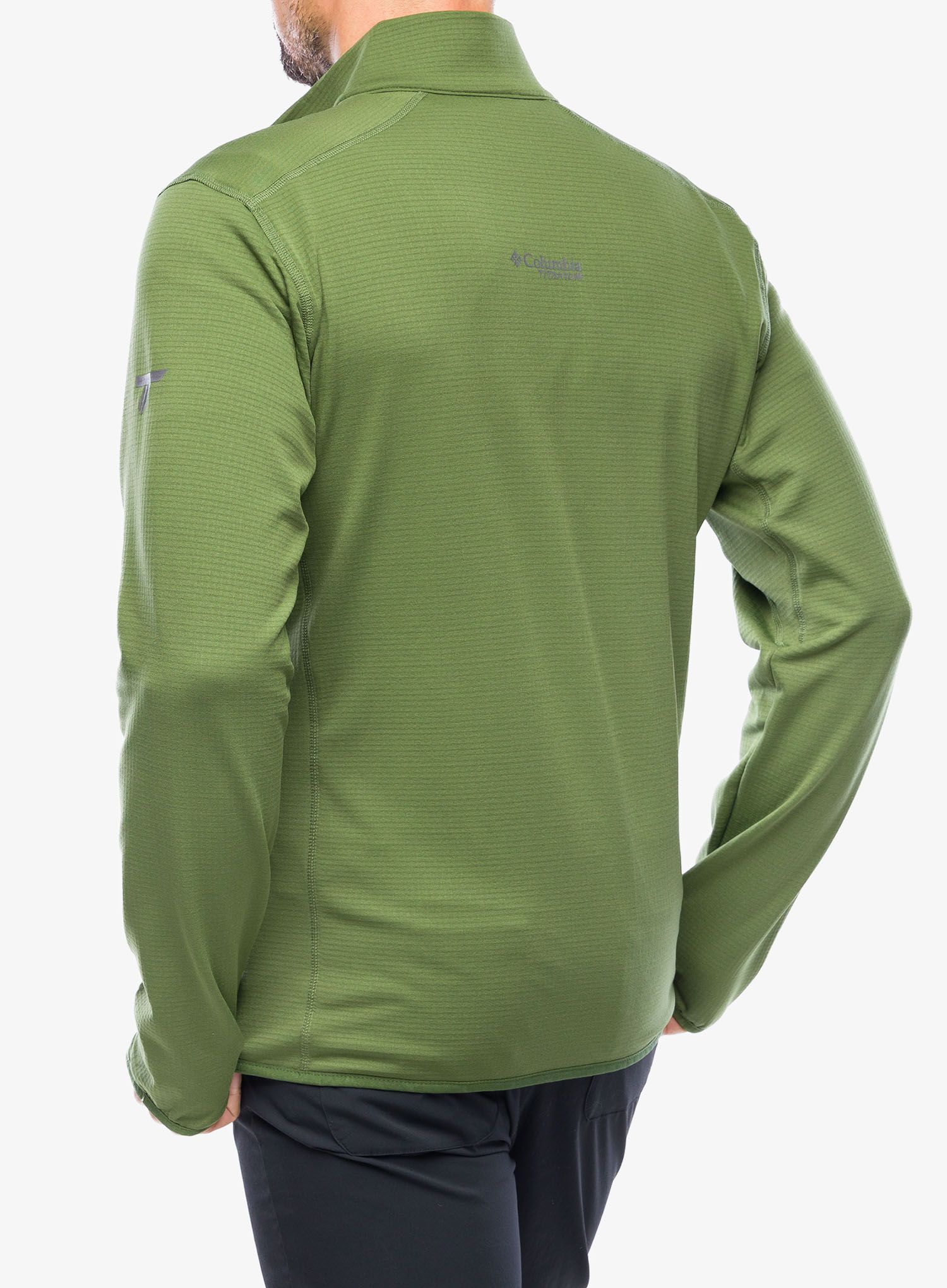 Jopica na zadrgo Columbia Triple Canyon Grid Fleece Full Zip - canteen/sage leaf