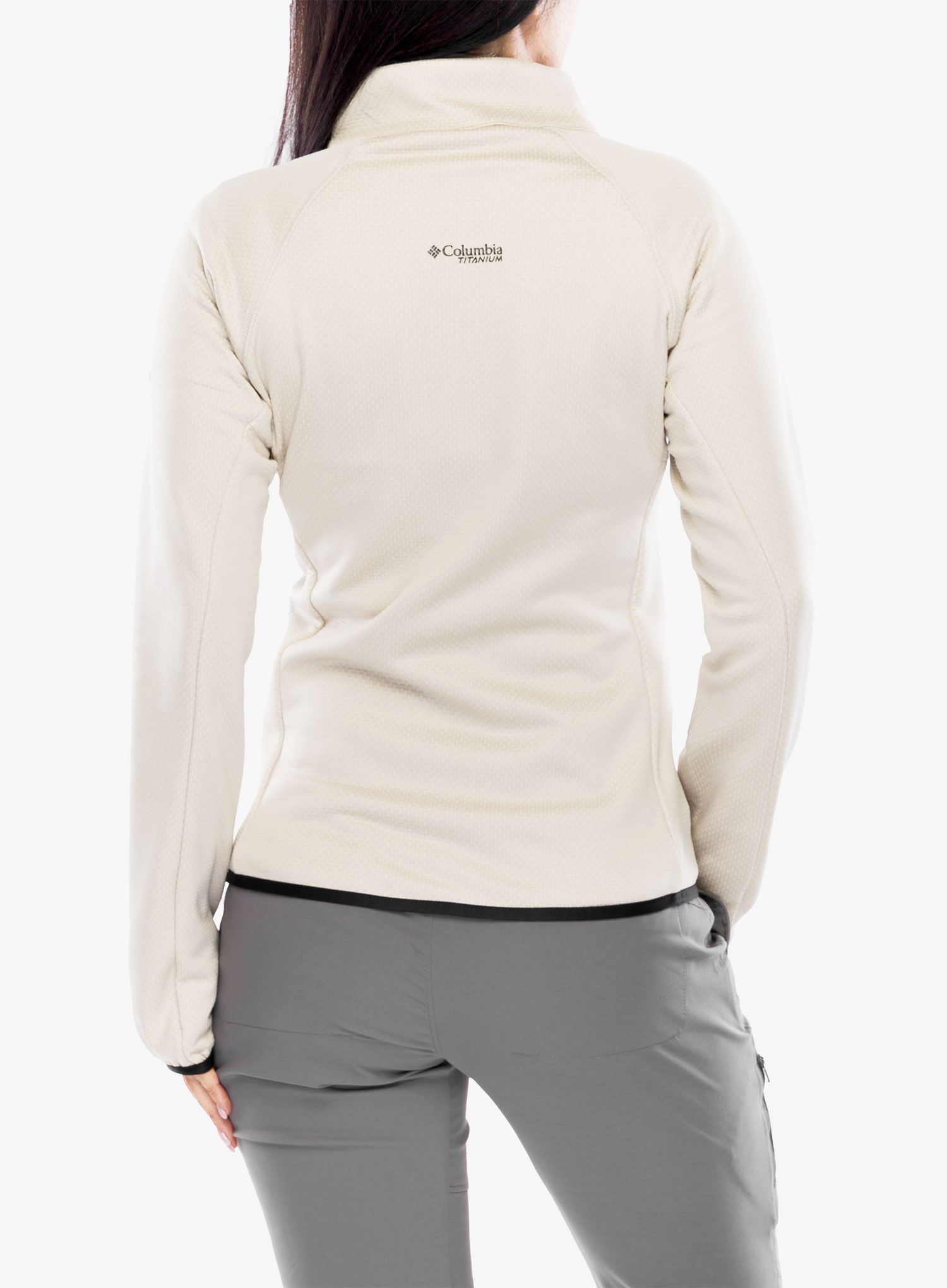 Ženski flis Columbia Triple Canyon Grid Fleece Full Zip - dark stone heather/black