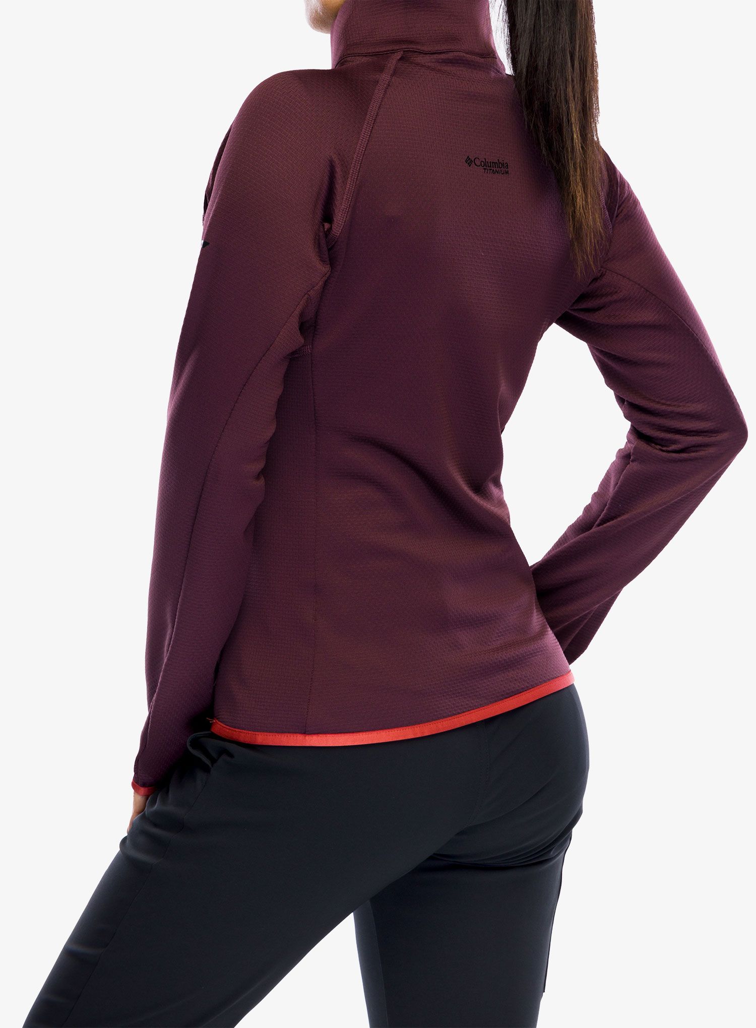 Ženski flis Columbia Triple Canyon Grid Fleece Full Zip - moonvista/daredevil