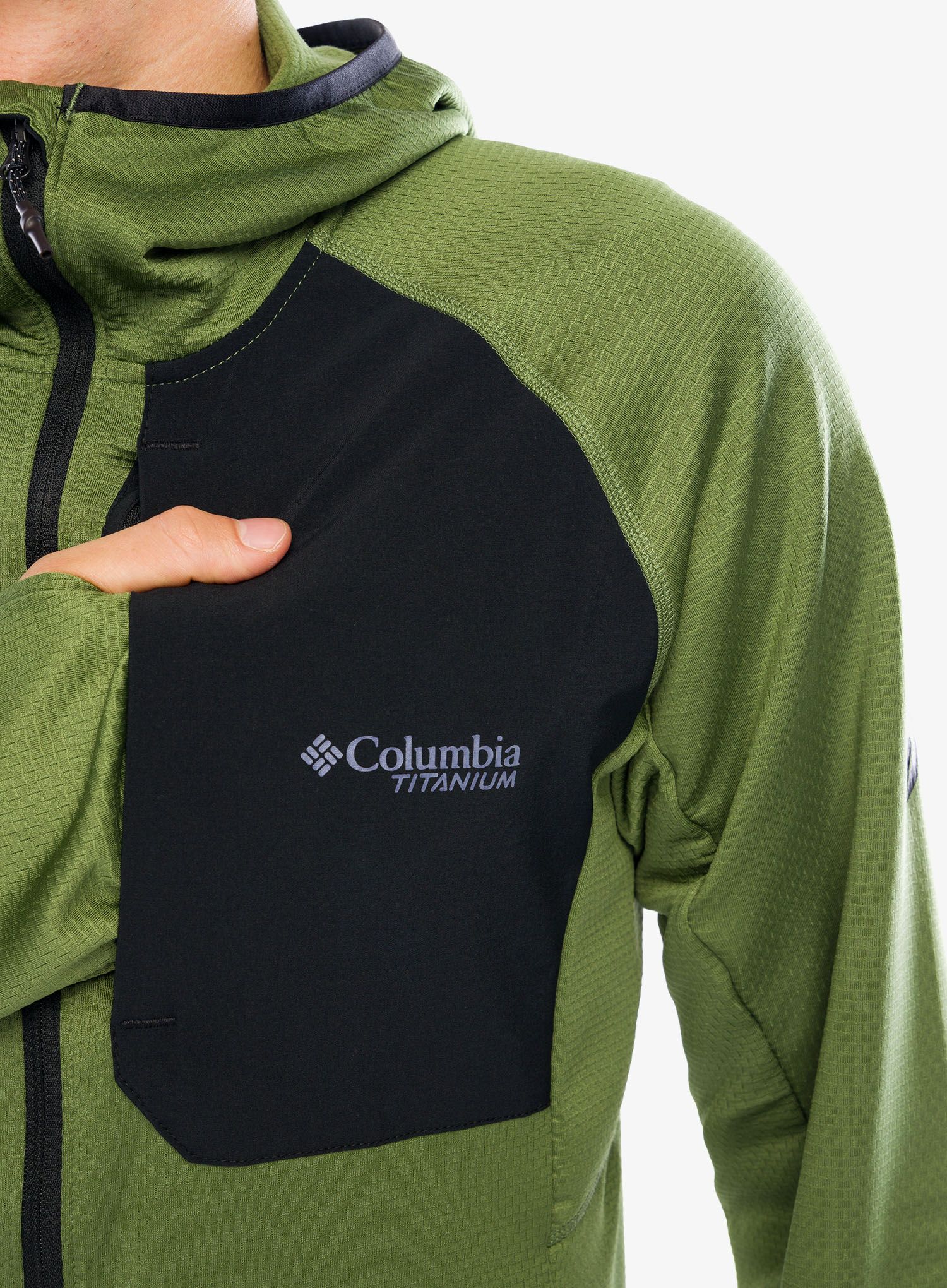 Jopica s kapuco Columbia Triple Canyon Grid Fleece Hooded Full Zip II - canteen/black