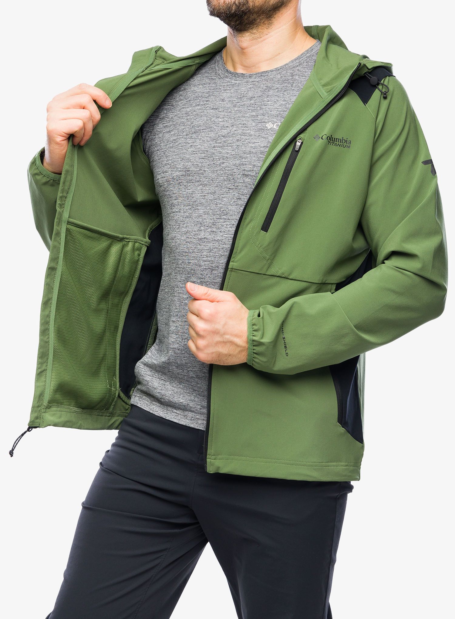 Softshell jakna Columbia Triple Canyon Hooded Jacket - canteen