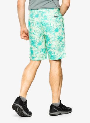 Pohodniške kratke hlače Columbia Washed Out Printed Short - ice green sketchy paradise