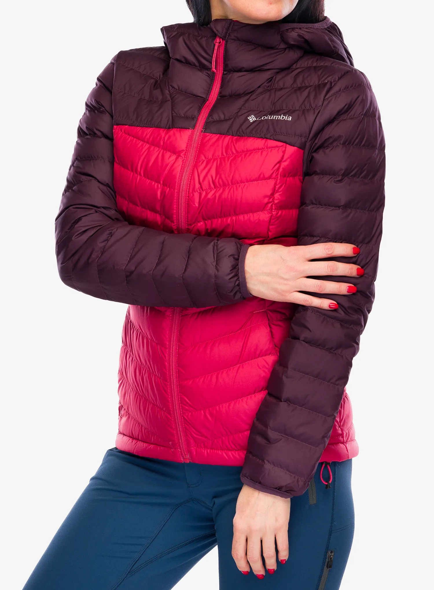 Ženska puhovka Columbia Westridge Hooded Down Jacket - moonvista/daredevil