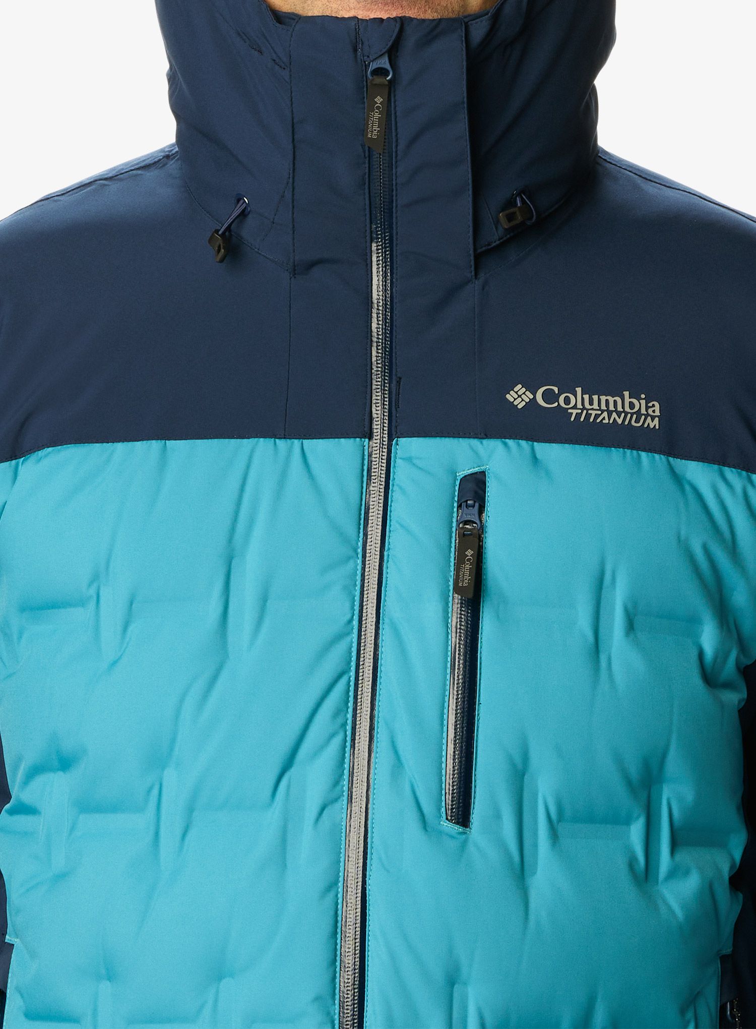 Moška smučarska jakna Columbia Wild Card III Down Jacket - shasta/collegiate navy