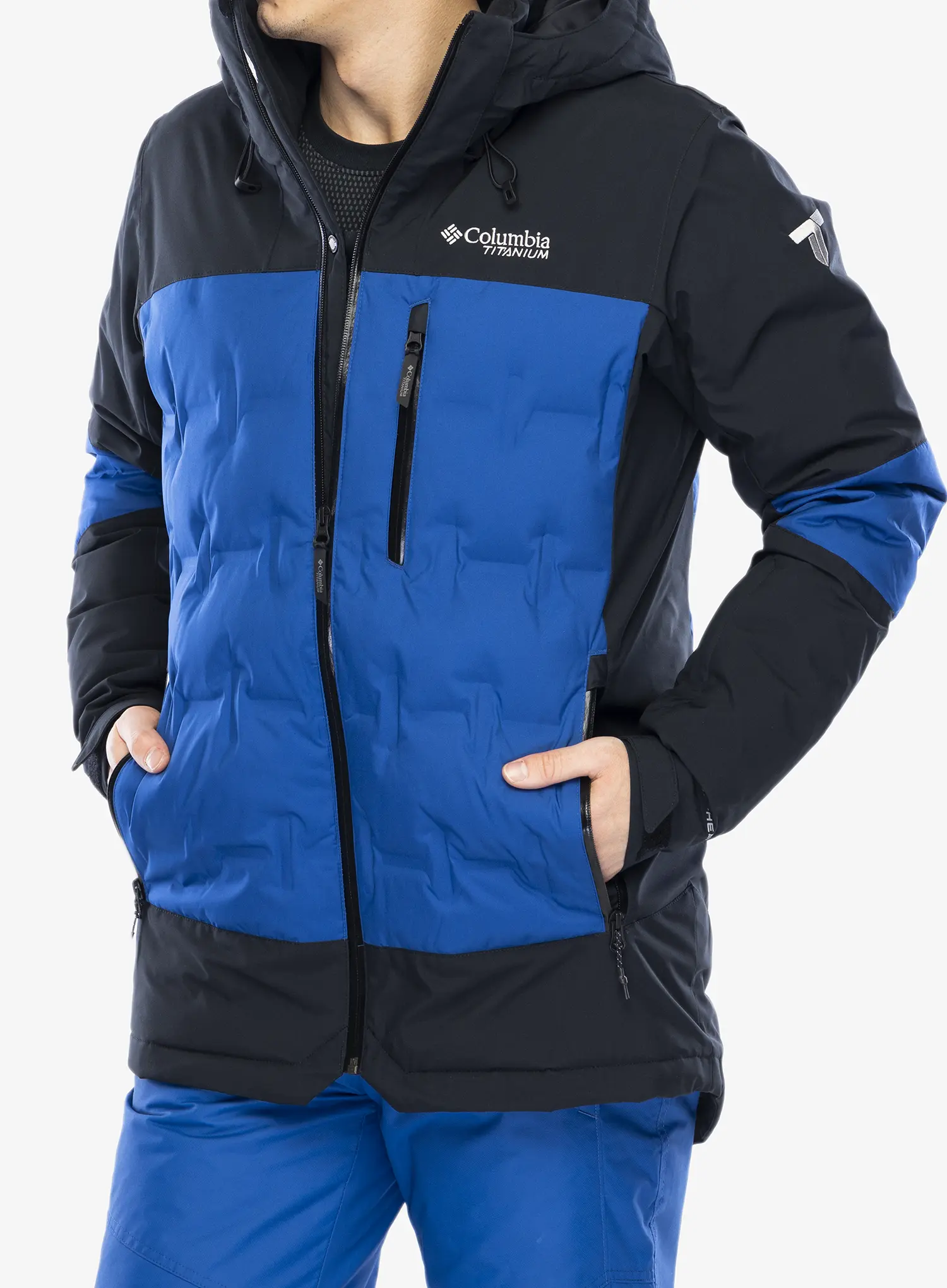 Smučarska jakna Columbia Wild Card IV Down Jacket - mountain blue/black