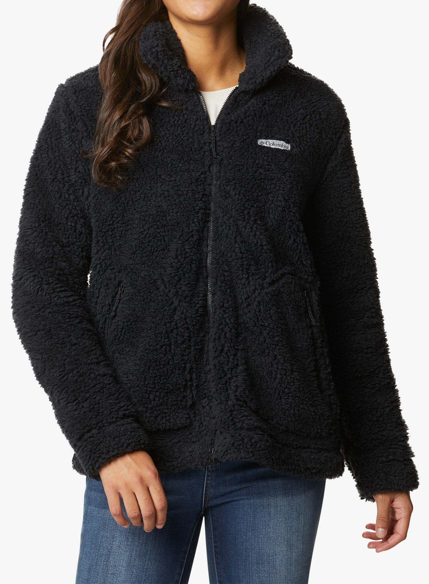 Ženski flis Columbia Winter Pass Sherpa FZ - black