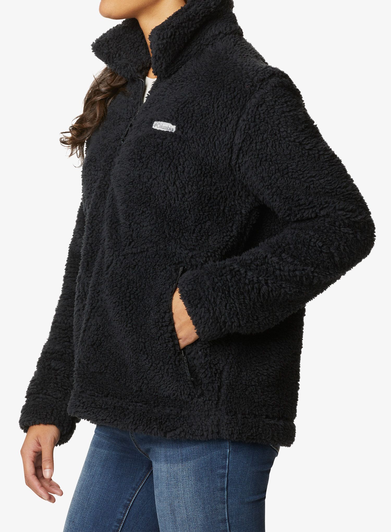 Ženski flis Columbia Winter Pass Sherpa FZ - black