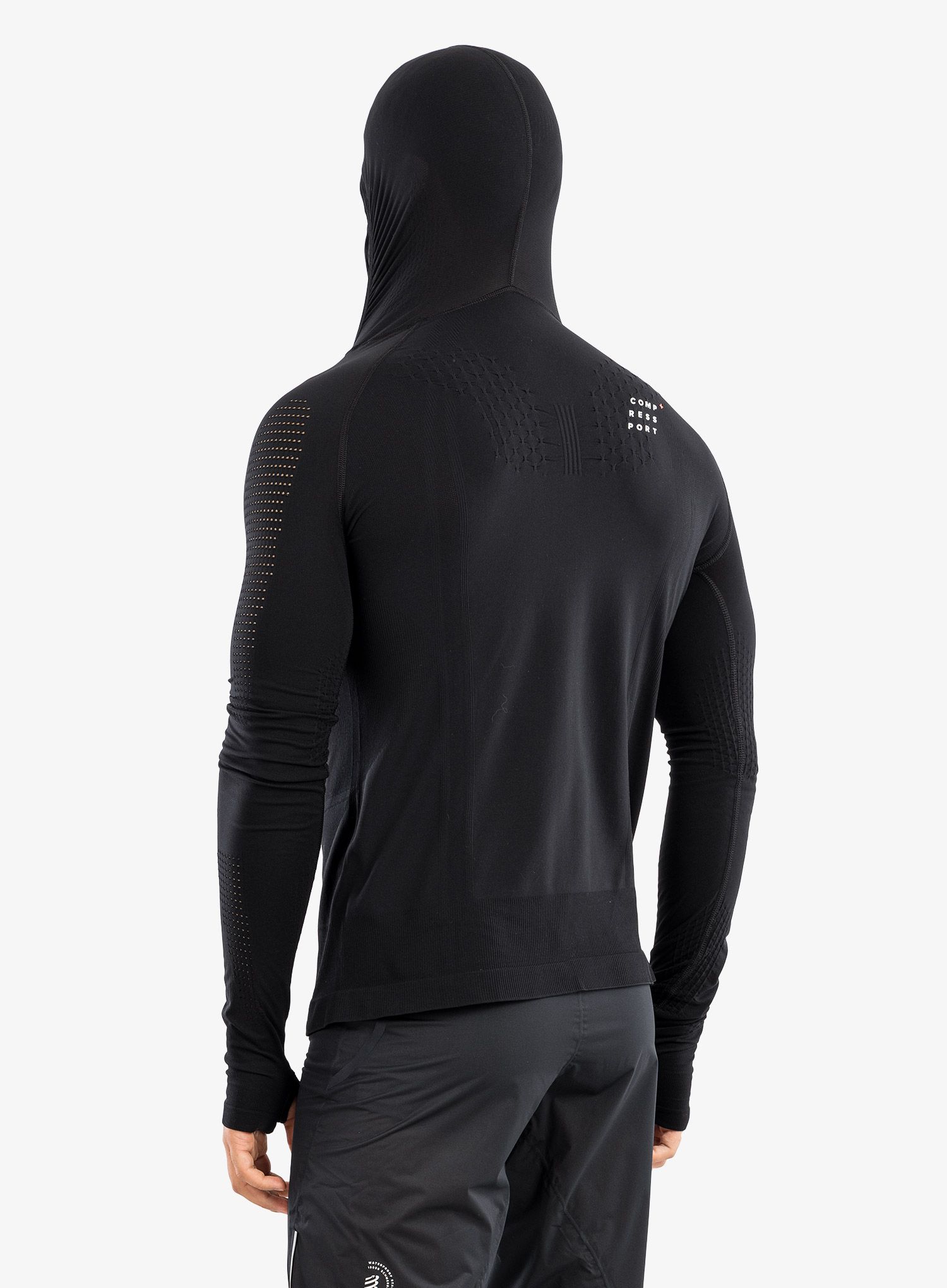 Moška jopica Compressport 3D Thermo UltraLight Racing Hoodie - black
