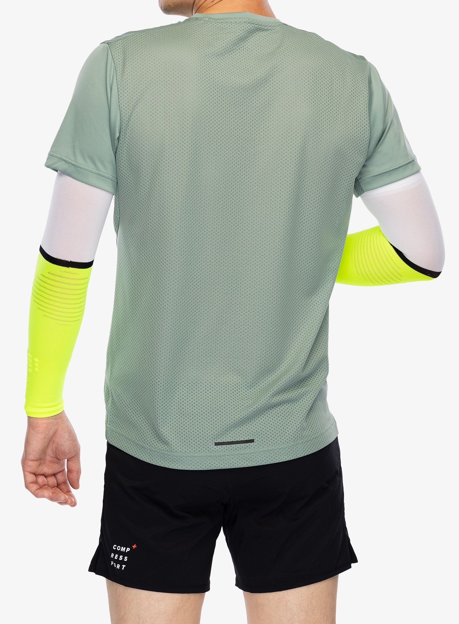 Kompresijski rokavi Compressport ArmForce Ultralight - white/safe yellow