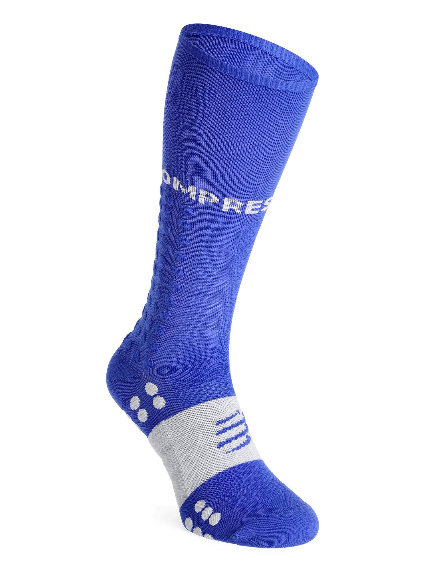 Tekaške nogavice Compressport Compression Full Socks Run - dazz blue/sugar
