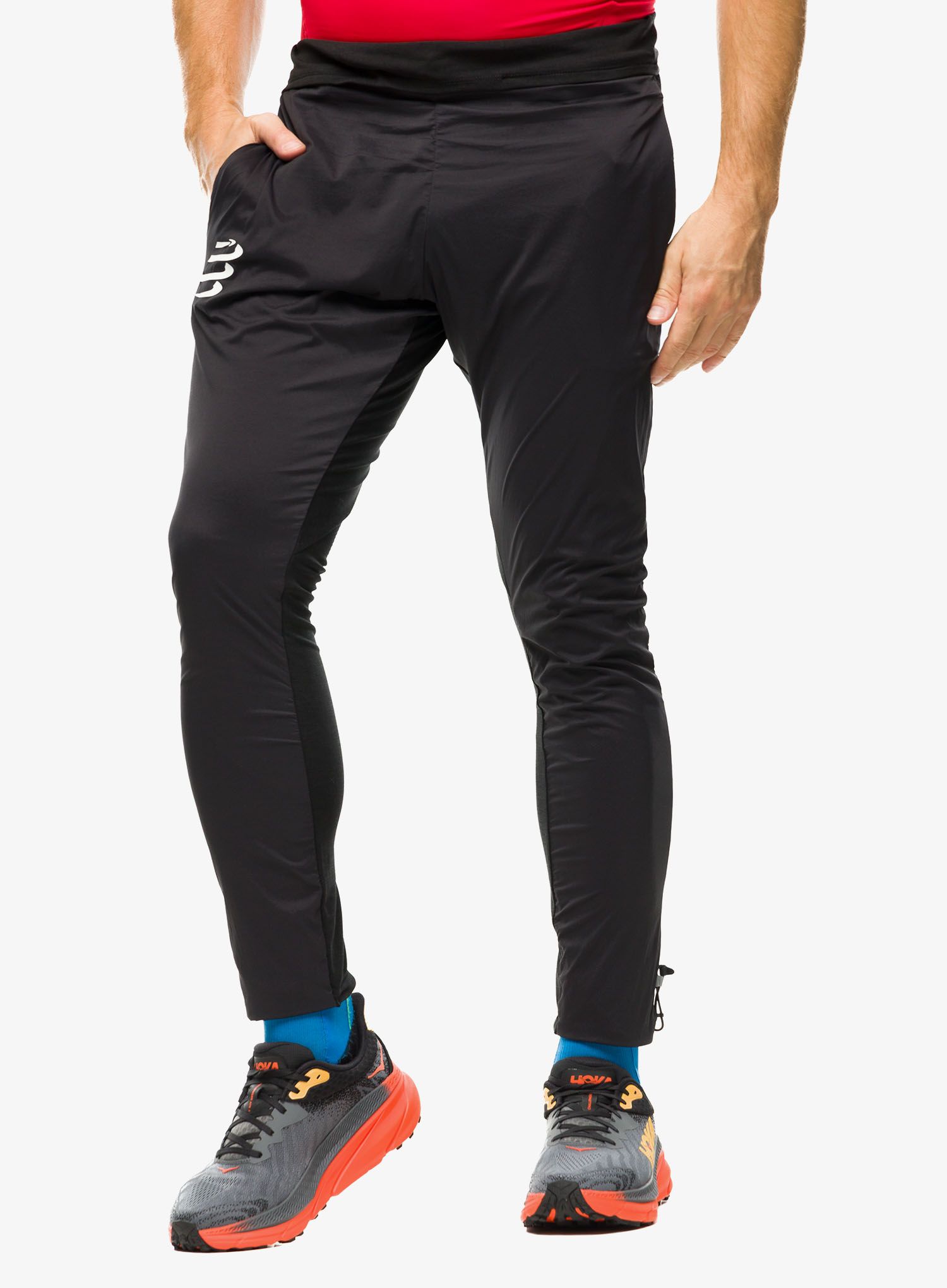 Tekaške pajkice Compressport Hurricane Windproof Seamless Pants - black