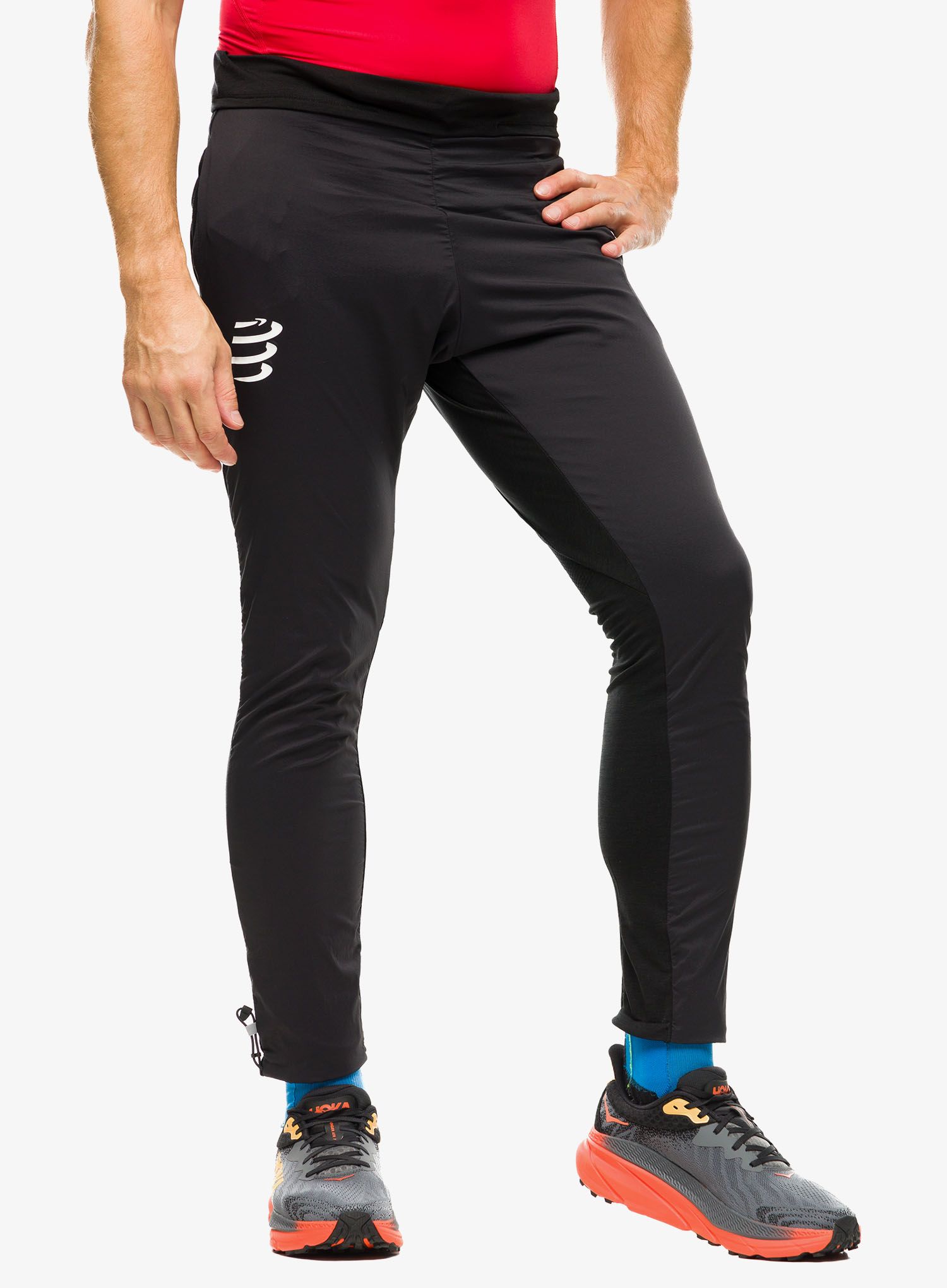 Tekaške pajkice Compressport Hurricane Windproof Seamless Pants - black