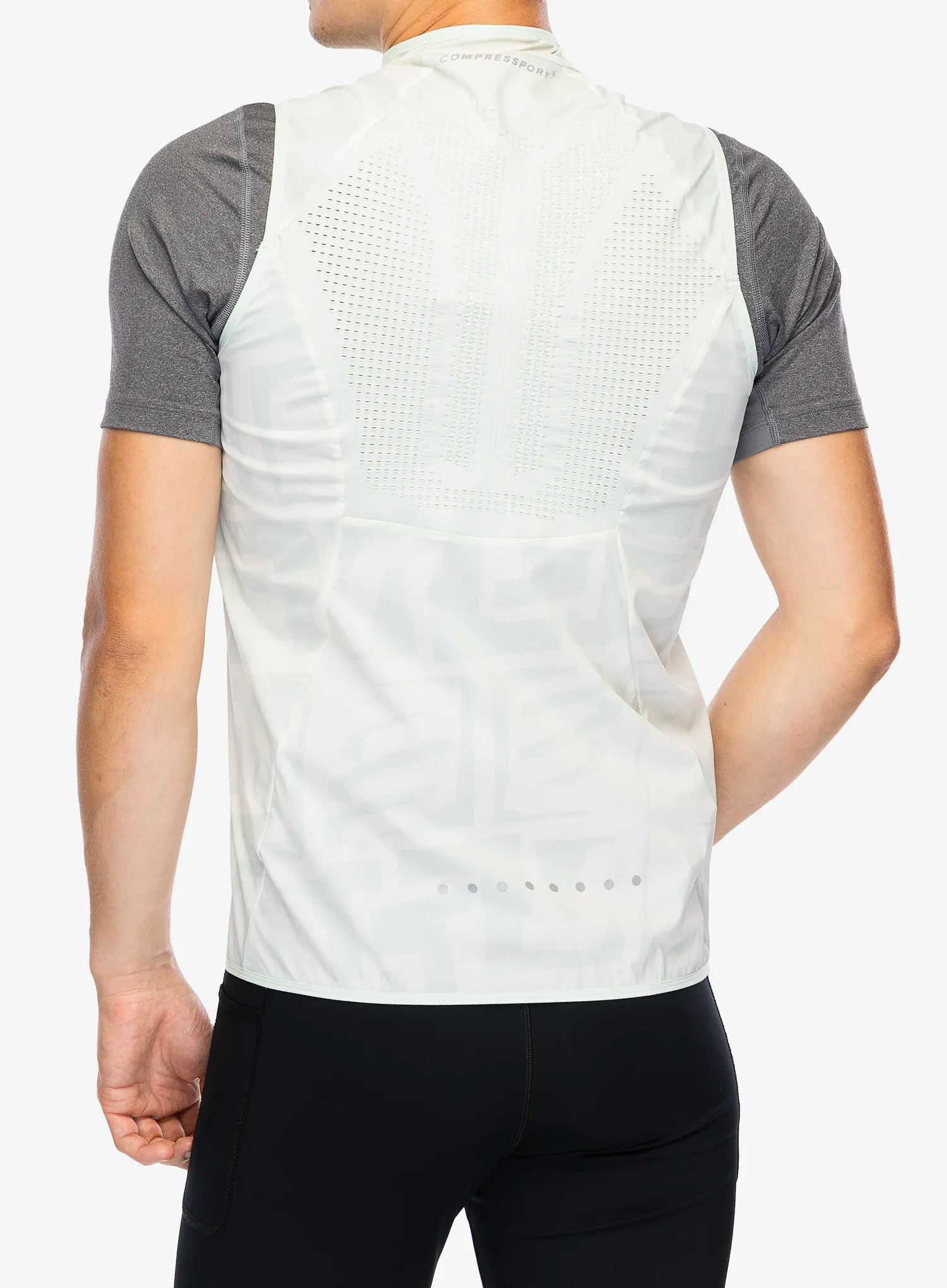 Brezrokavnik Compressport Hurricane Windproof Vest M - sugar/ice print