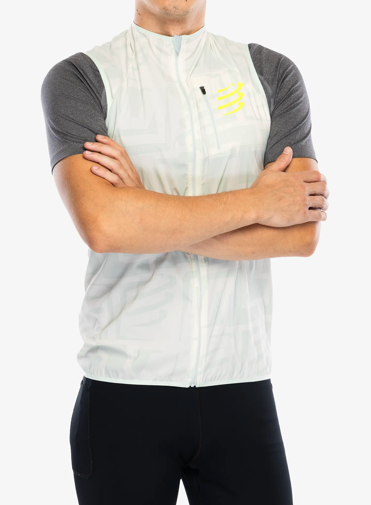 Brezrokavnik Compressport Hurricane Windproof Vest M - sugar/ice print