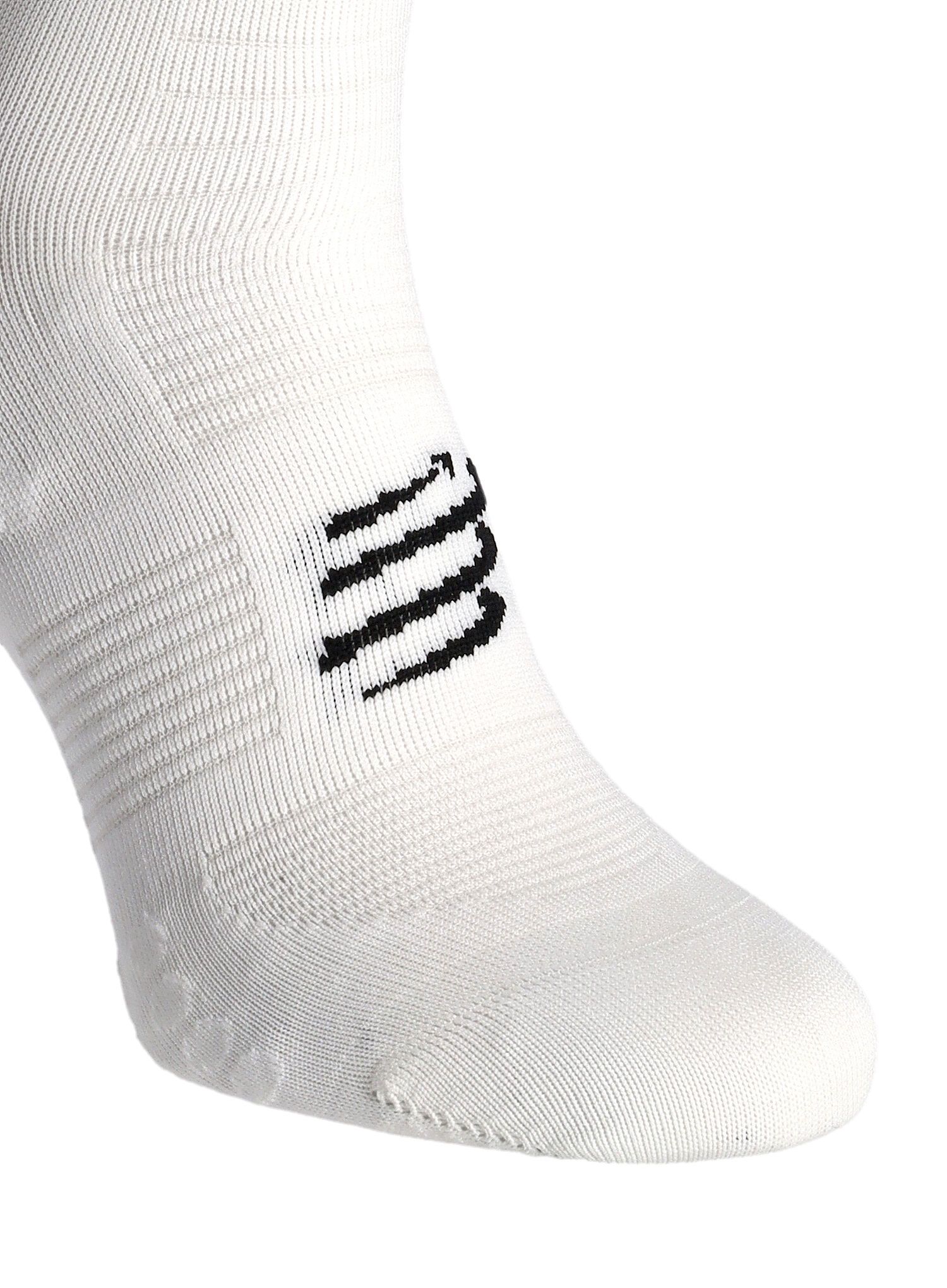 Tekaške nogavice Compressport Mid Compression Socks V2.0 - white/yellow/neo pink