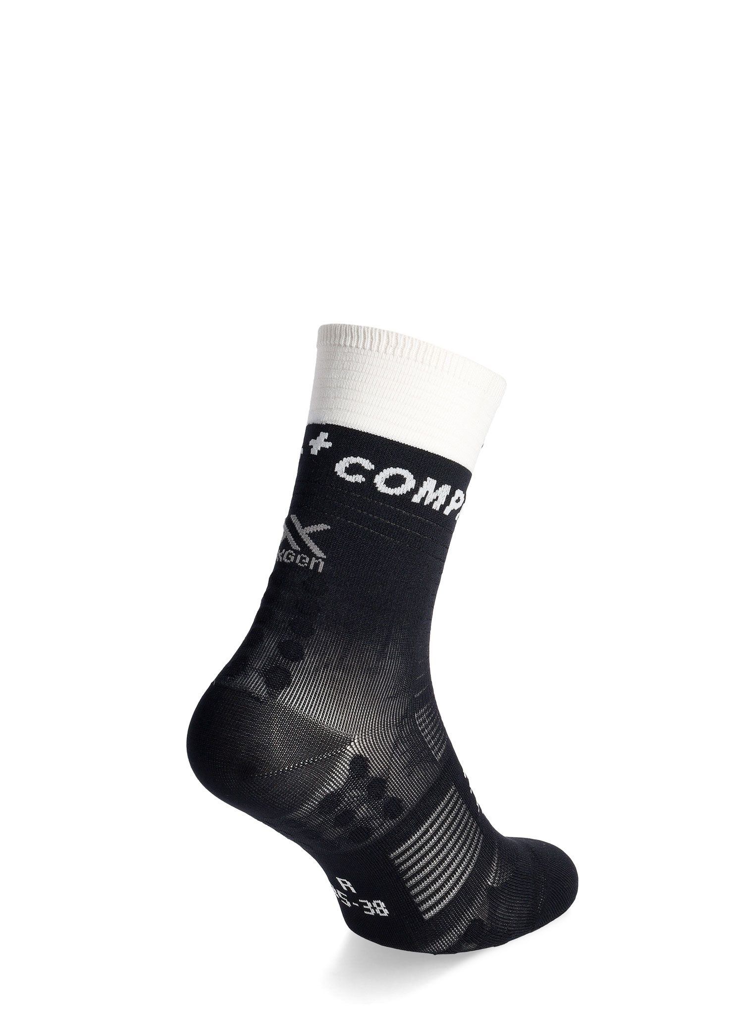 Tekaške nogavice Compressport Mid Compression Socks V2.0 - black/white