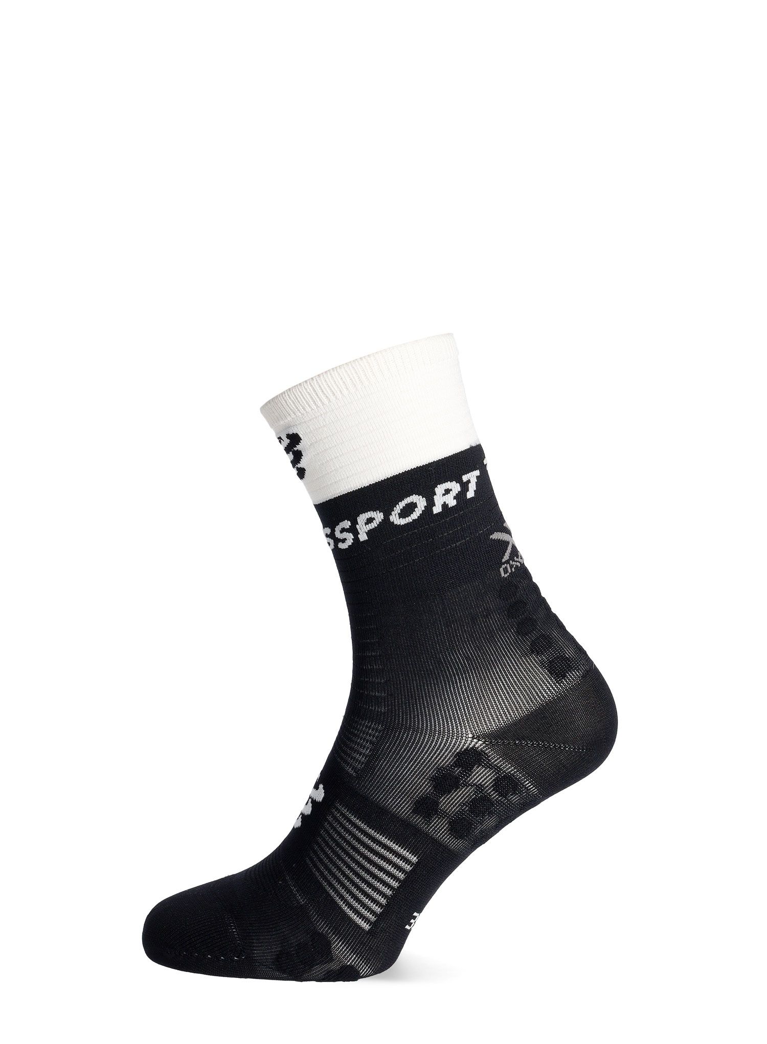 Tekaške nogavice Compressport Mid Compression Socks V2.0 - black/white