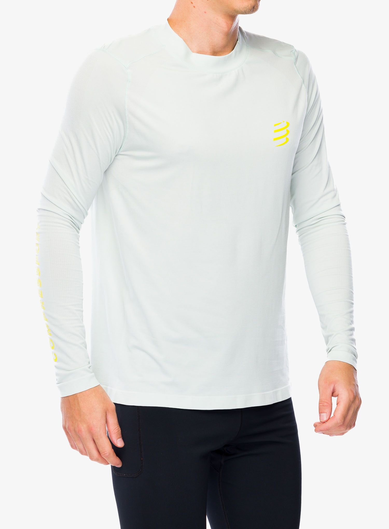 Tekaška jopica Compressport Performance LS Tshirt - ice flow