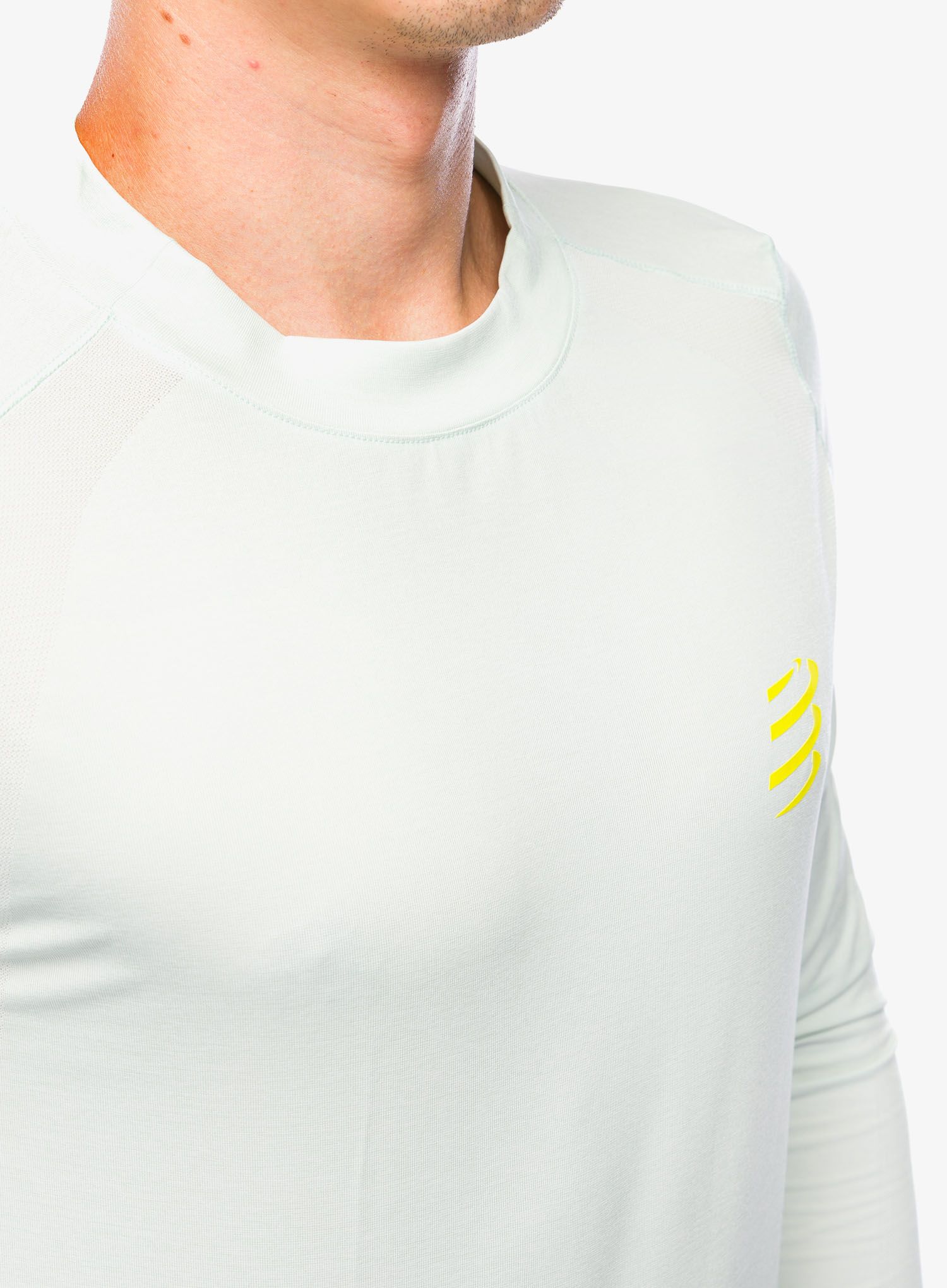 Tekaška jopica Compressport Performance LS Tshirt - ice flow