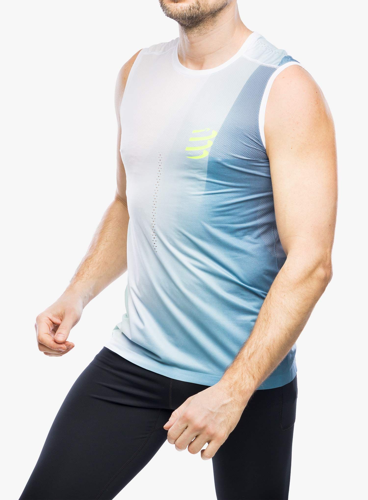 Majica za tek Compressport Performance Tank - niagara blue