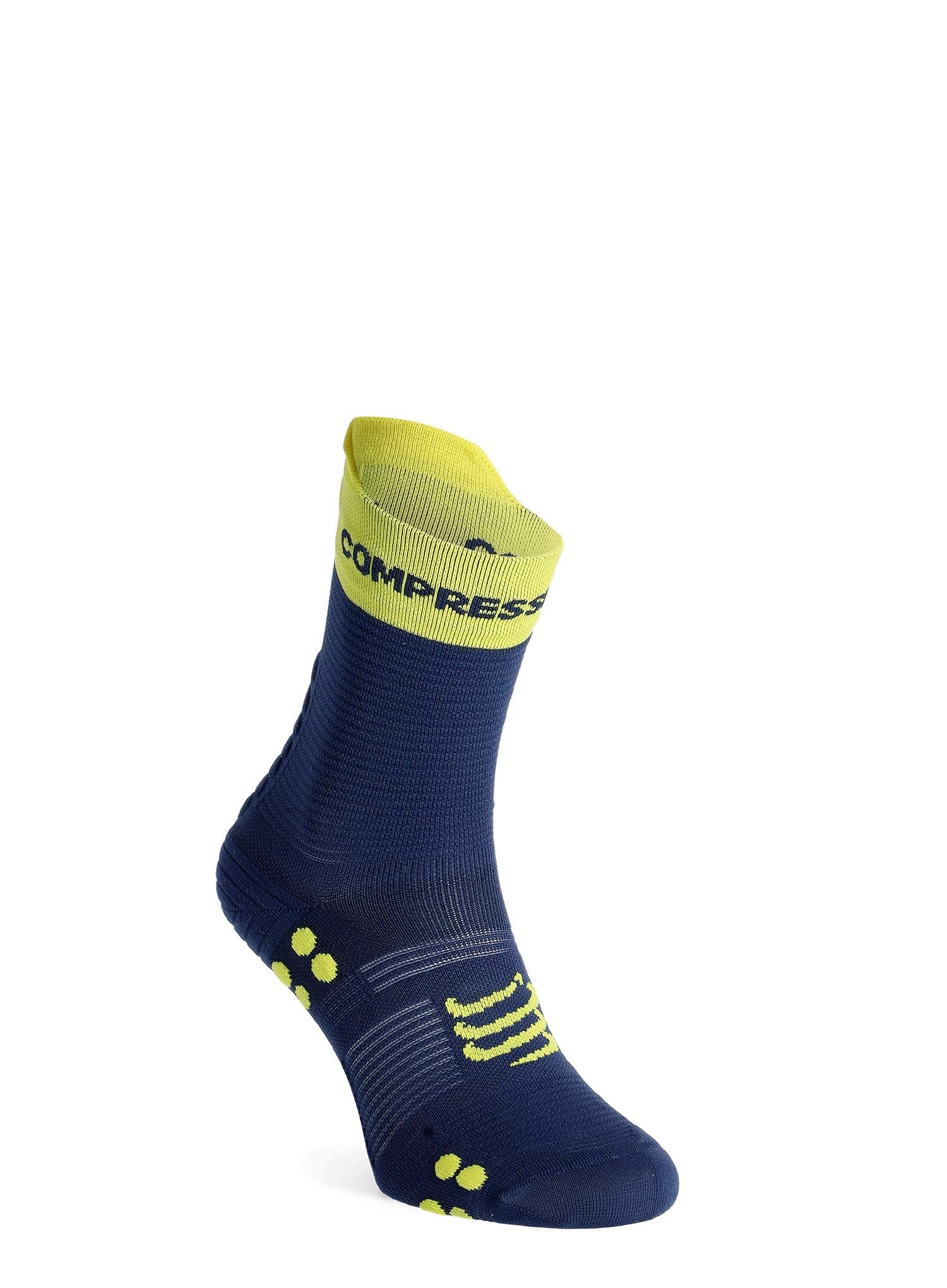 Tekaške nogavice Compressport Pro Racing Socks v4.0 Run High - blues/green sheen