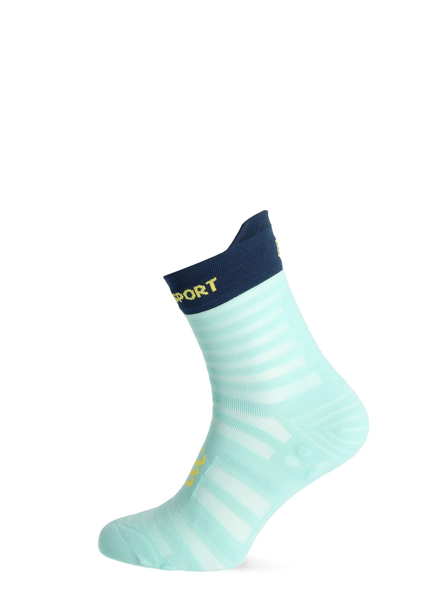 Tekaške nogavice Compressport Pro Racing v4.0 UL Run High - shell blue/blue
