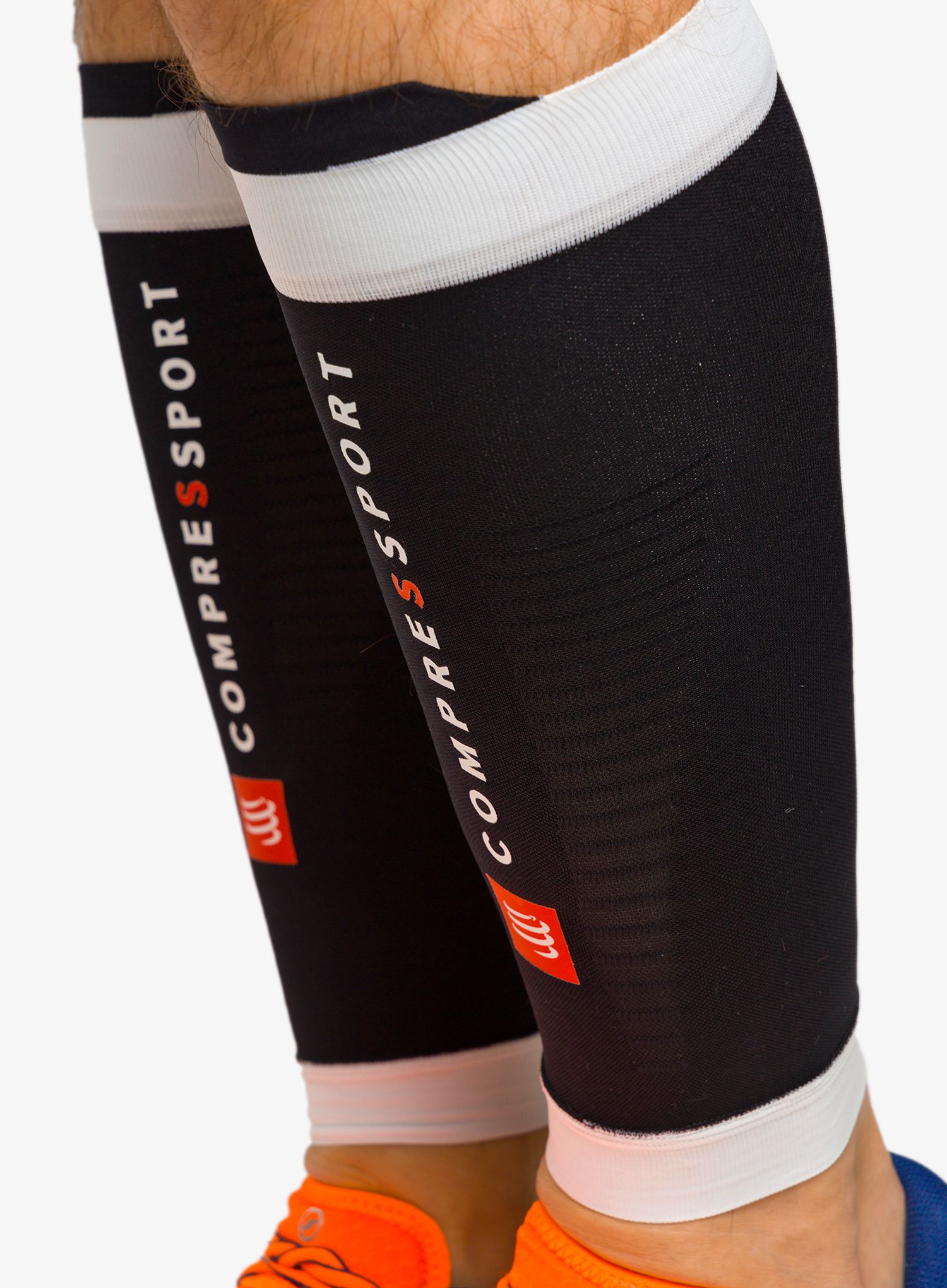 Kompresijske nogavice Compressport R2 3.0 - black/white