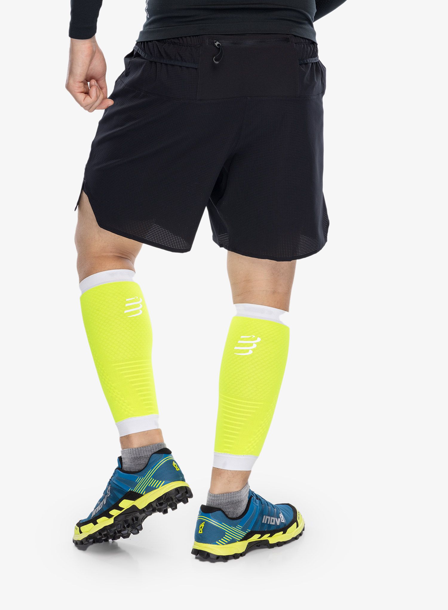 Tekaške nogavice Compressport R2 3.0 - safe yellow/white