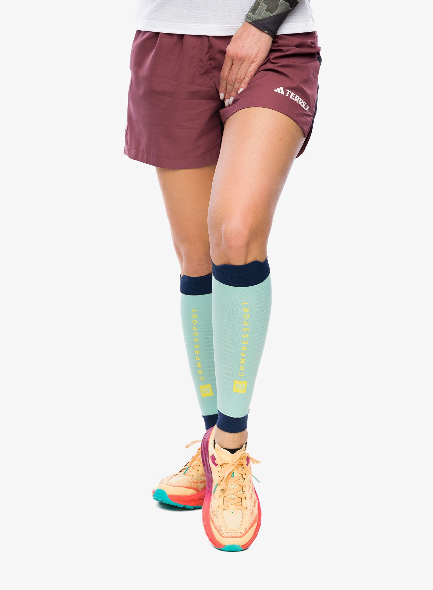 Kompresijske nogavice Compressport R2 3.0 - shell blue/blues