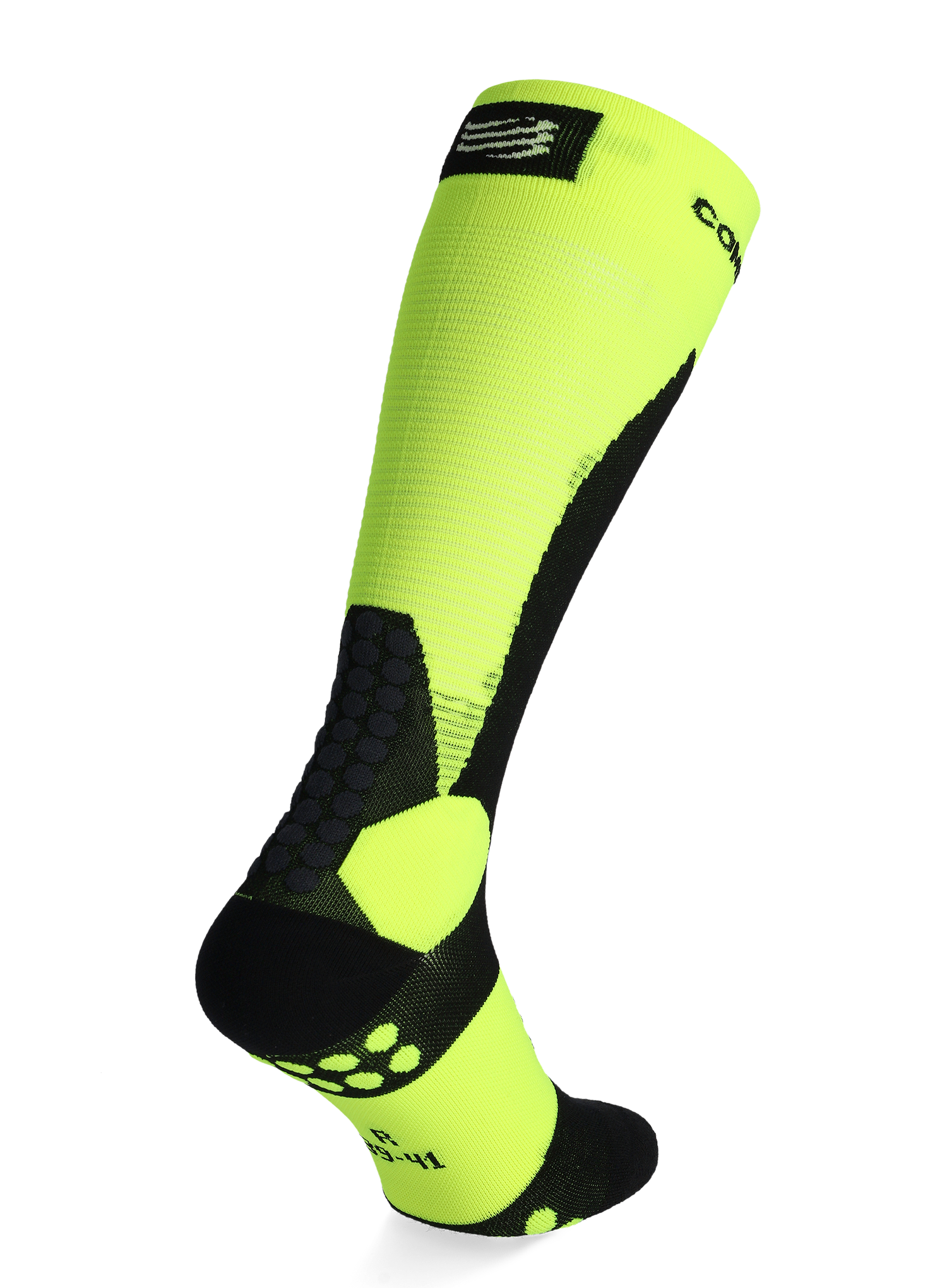 Nogavice za turno smučanje Compressport Ski Touring Full Socks - safe yellow/black