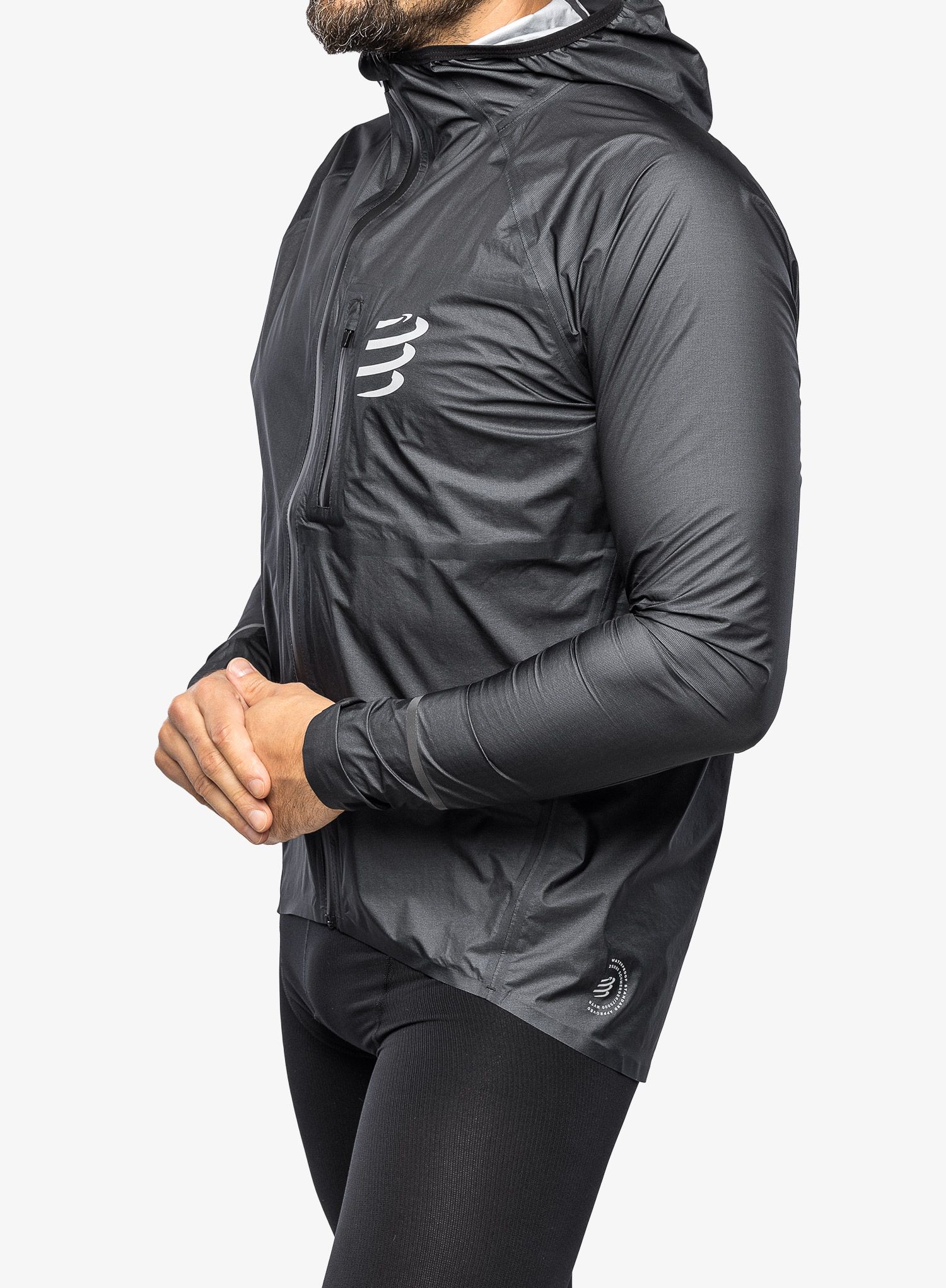 Jakna za tek Compressport Thunderstorm Waterproof 25/75 Jacket - black