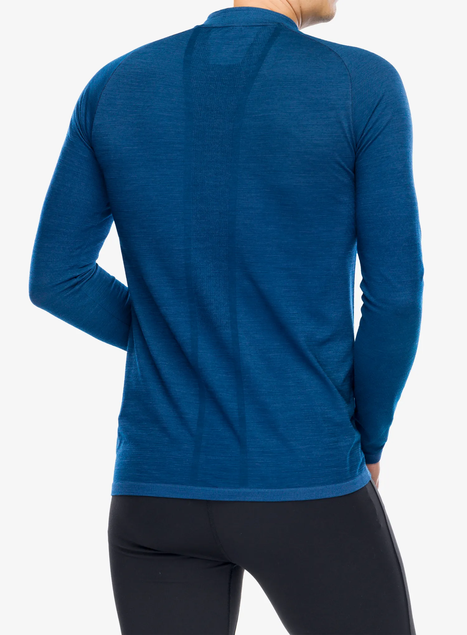 Tekaška jopica Compressport Trail HZ LS Tshirt M - poseidon