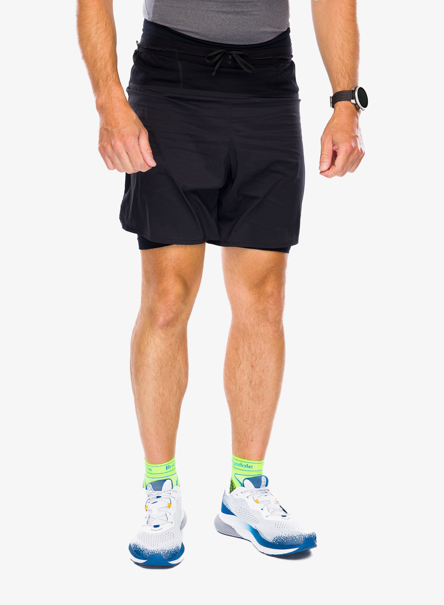 Tekaške kratke hlače Compressport Trail Racing 2-in-1 Short - black