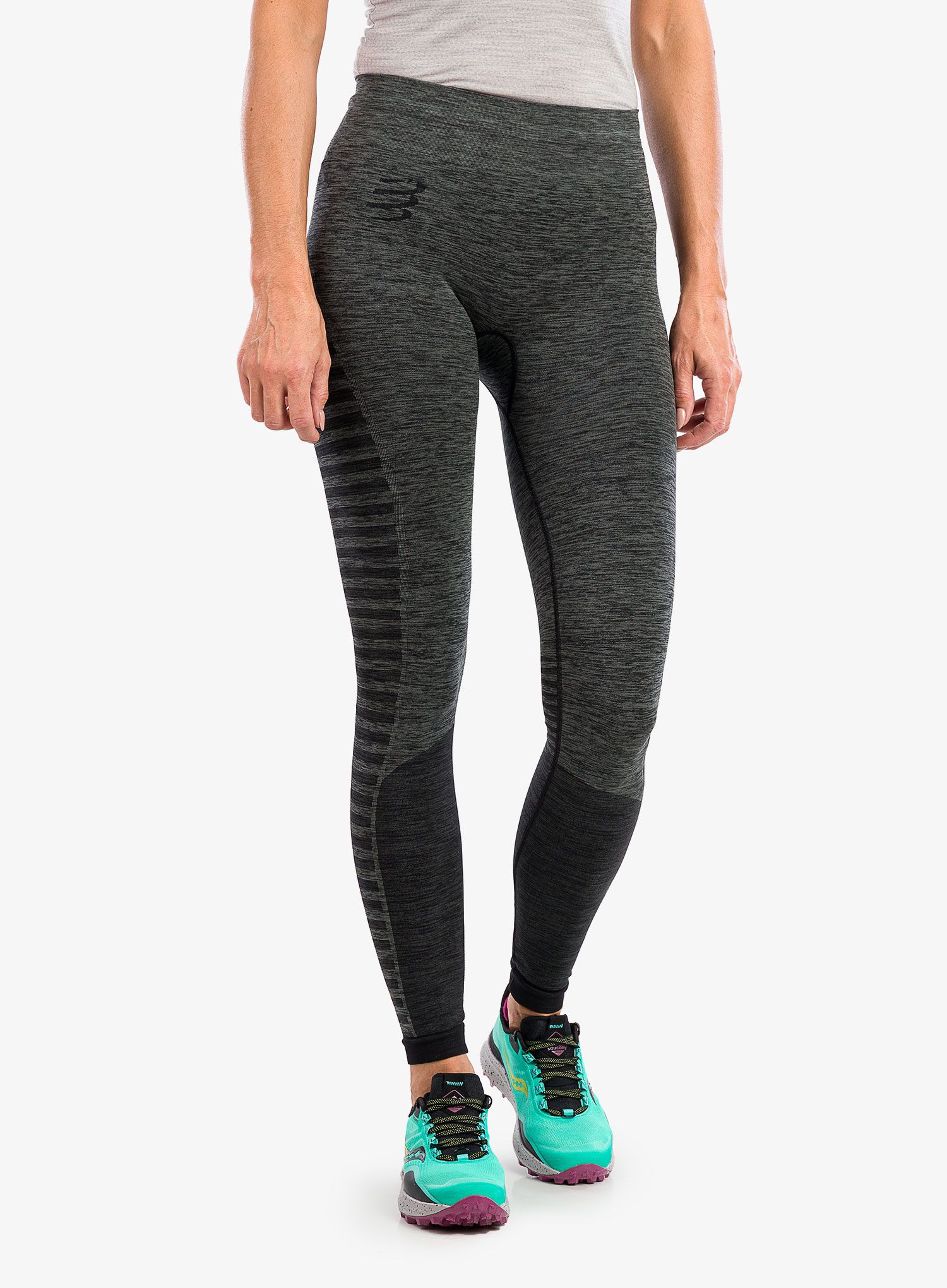 Ženske tekaške pajkice Compressport Winter Run Legging - black