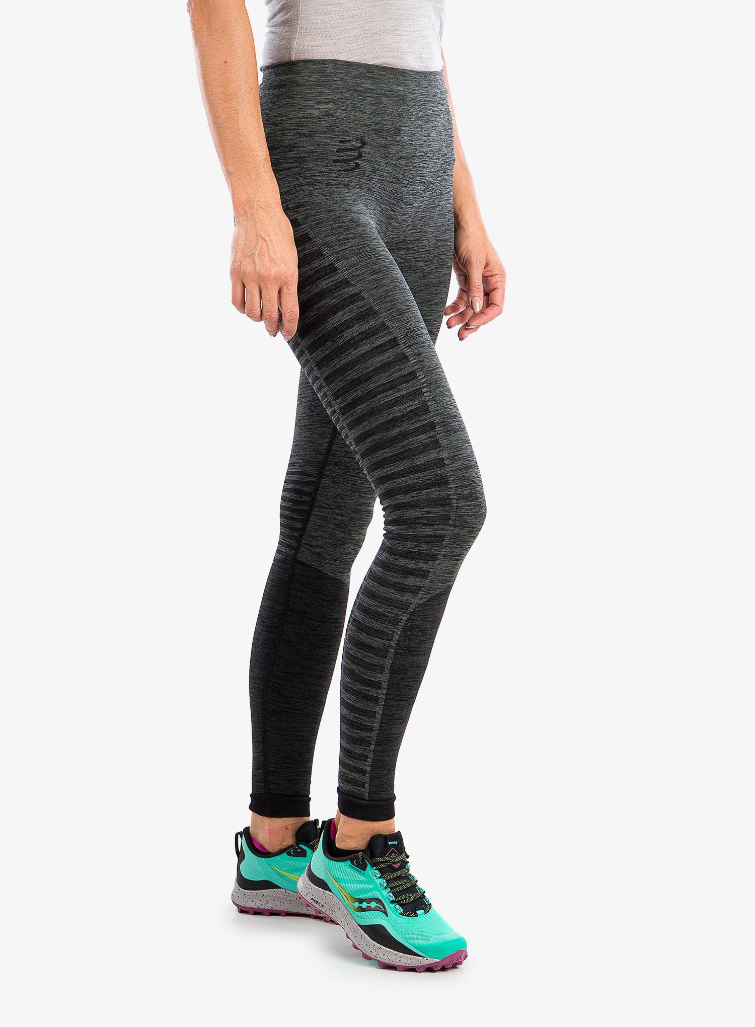 Ženske tekaške pajkice Compressport Winter Run Legging - black