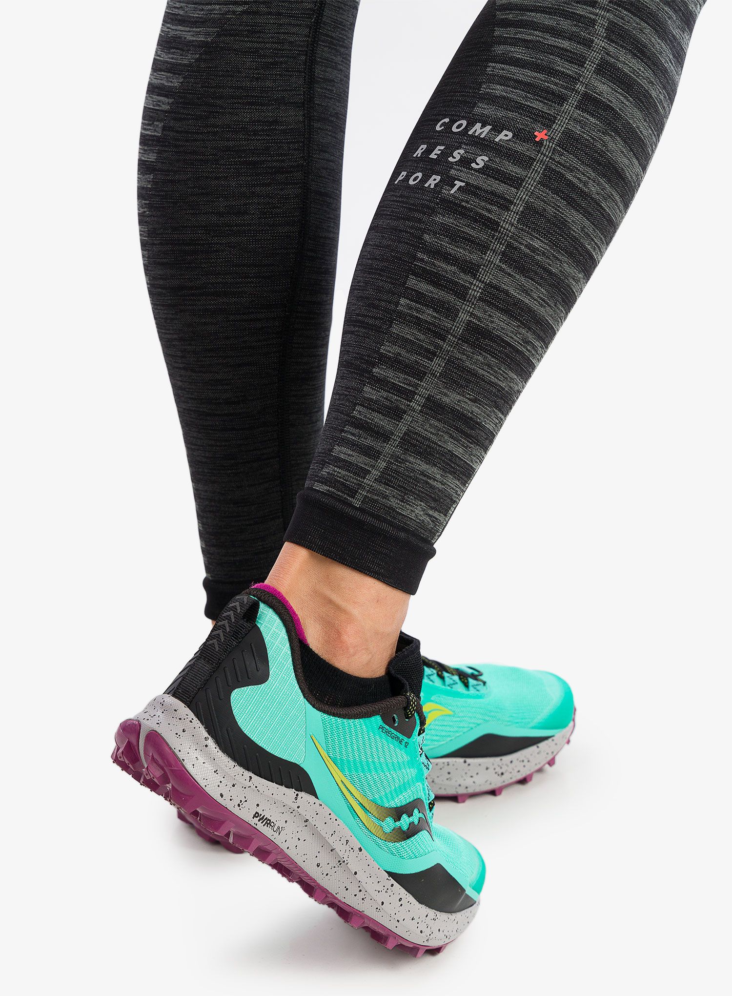 Ženske tekaške pajkice Compressport Winter Run Legging - black
