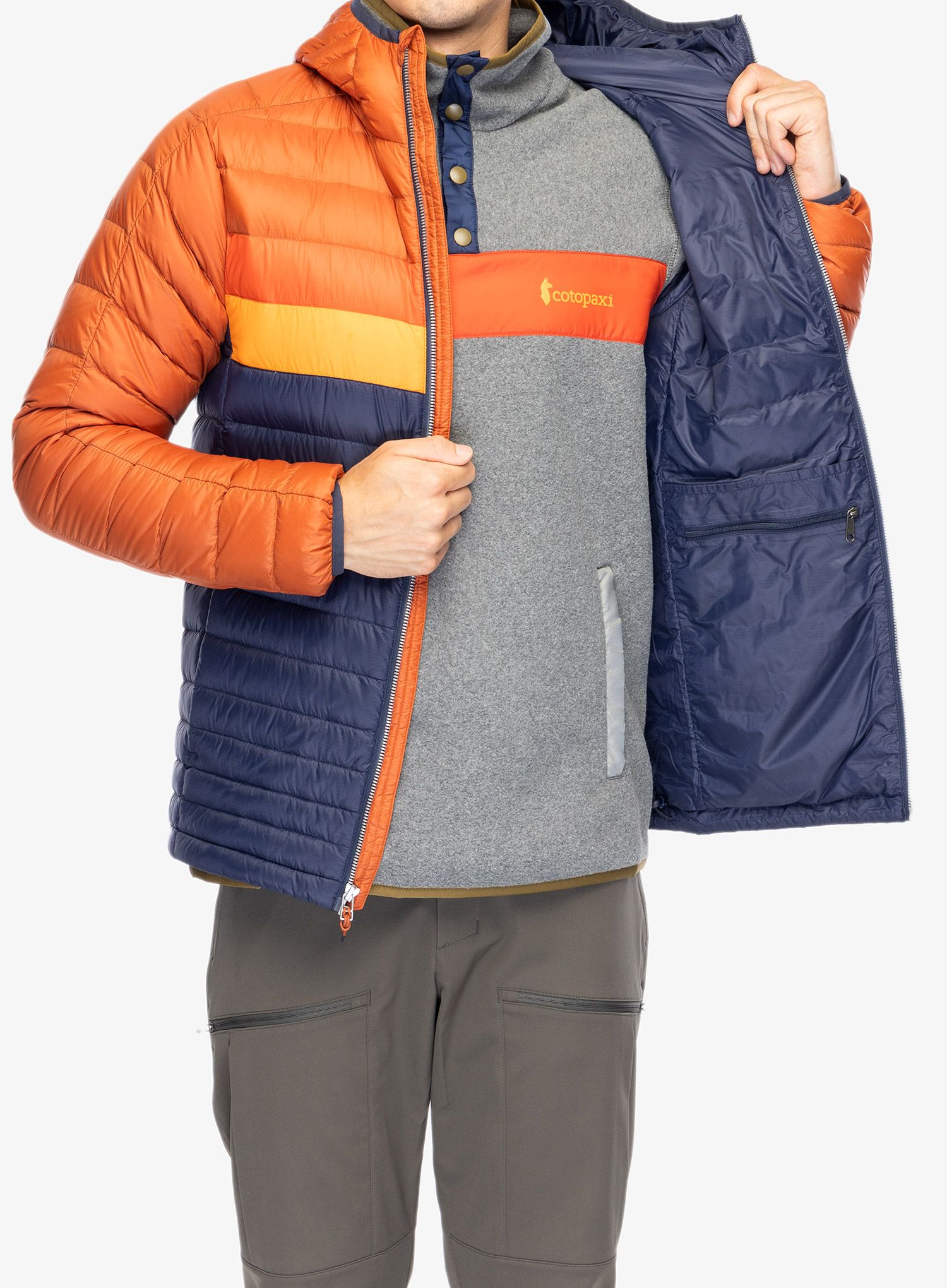 Puhovka Cotopaxi Fuego Down Hooded Jacket - spice/maritime