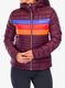 Ženska puhovka Cotopaxi Fuego Down Hooded Jacket - wine stripes