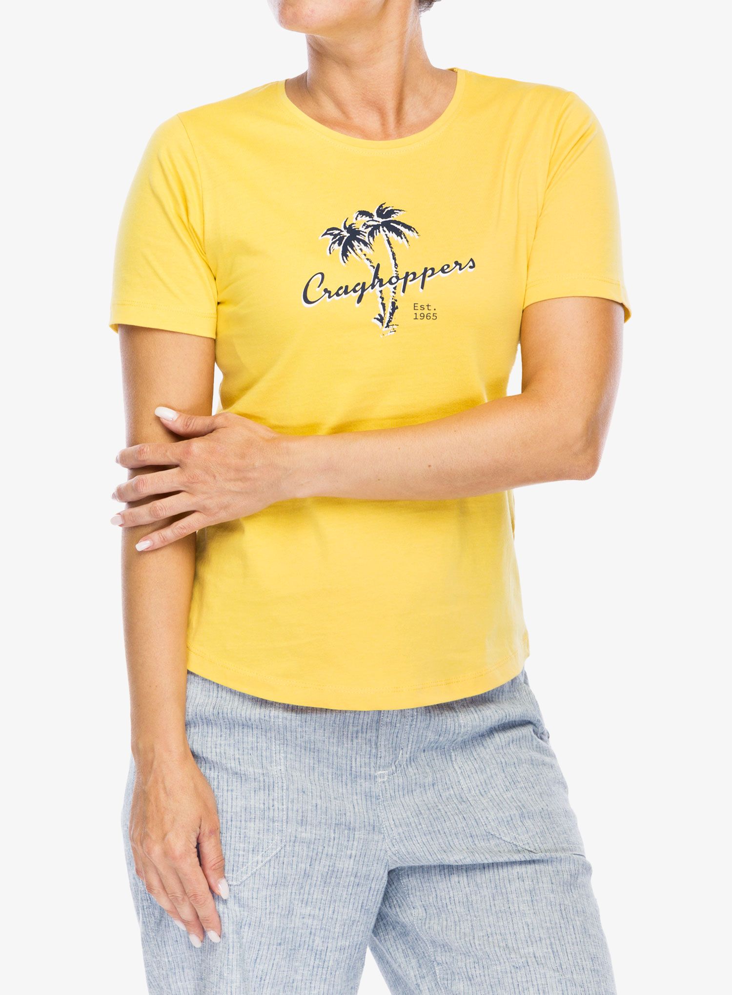 Ženska majica Craghoppers Ally S/S T-Shirt - pineapple palm tree