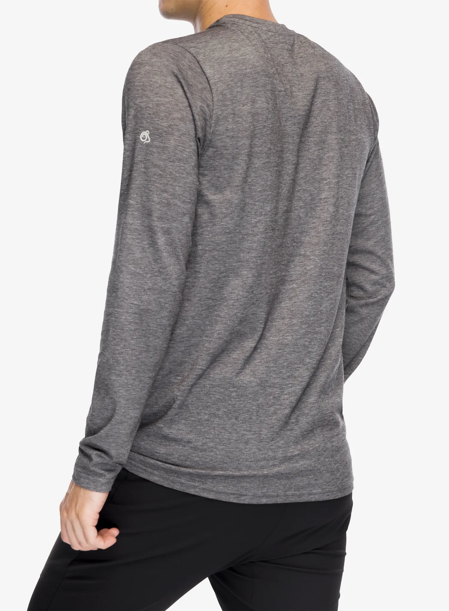 Majica z dolgimi rokavi Craghoppers NosiLife Abel LS T-Shirt - black pepper marl