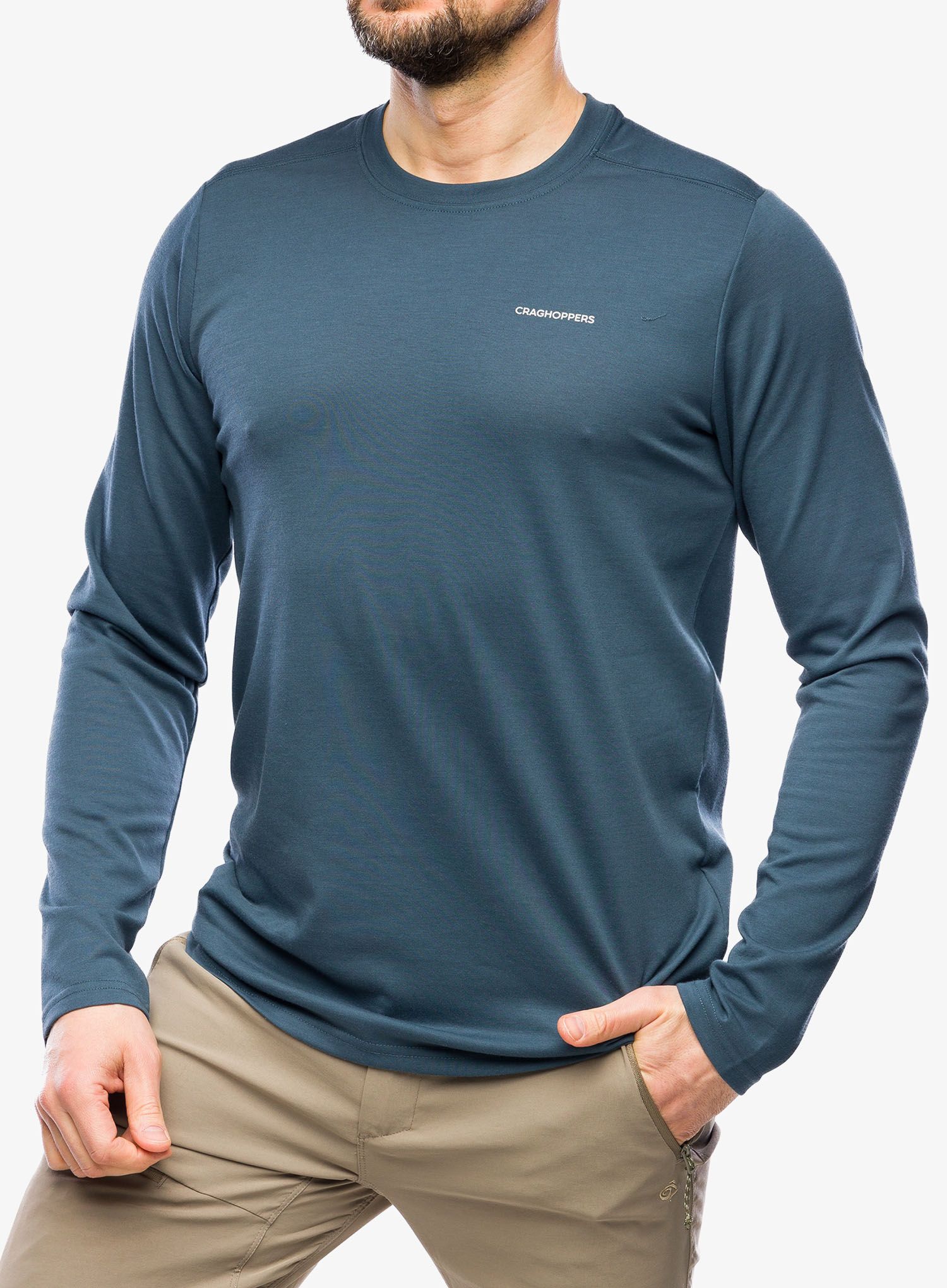 Majica z dolgimi rokavi Craghoppers NosiLife Abel LS T-Shirt - blue stone