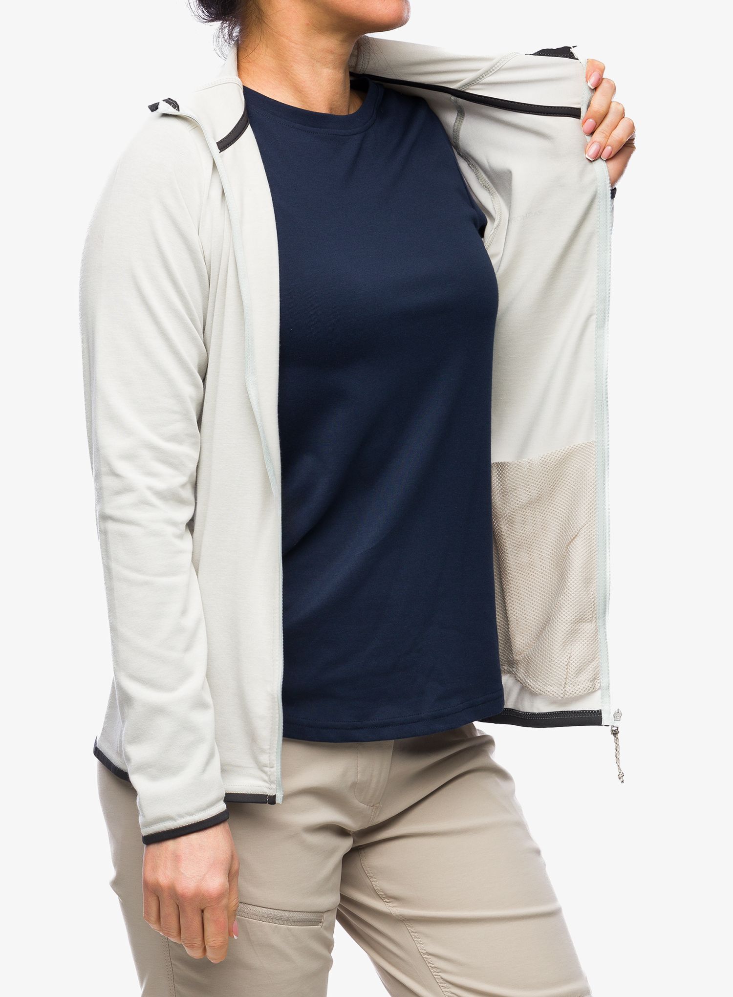 Ženska jopica s kapuco Craghoppers NosiLife Afia Hooded Jacket - light grey marl