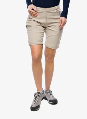 Ženske pohodniške hlače Craghoppers NosiLife Pro Convertible Trouser III - soft mushroom