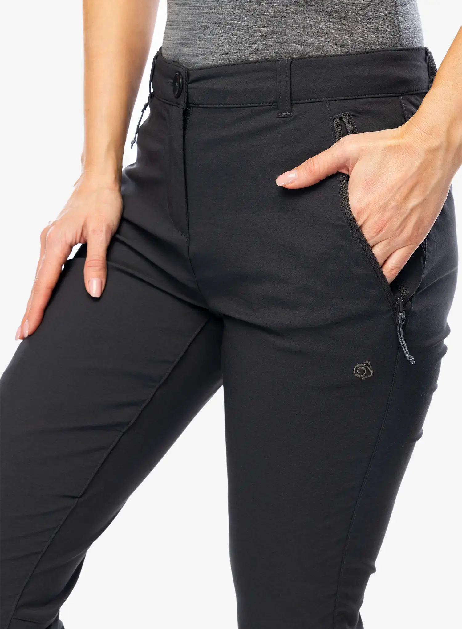 Ženske pohodniške hlače Craghoppers NosiLife Pro II Trouser - charcoal