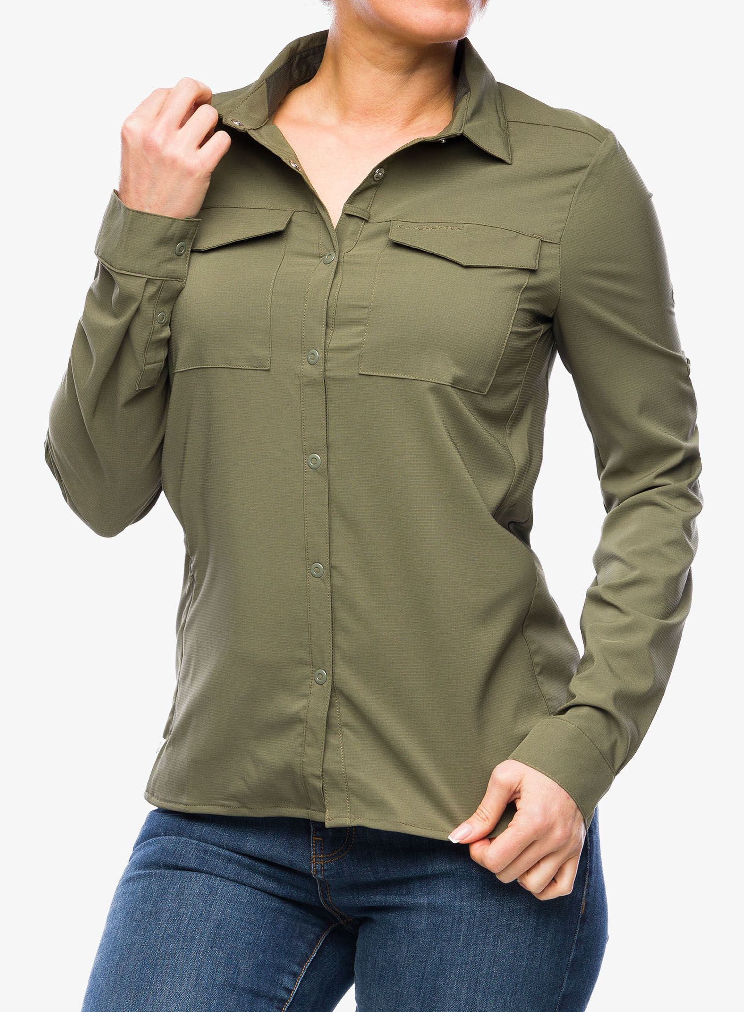 Ženska srajca Craghoppers NosiLife Pro LS Shirt V - wild olive