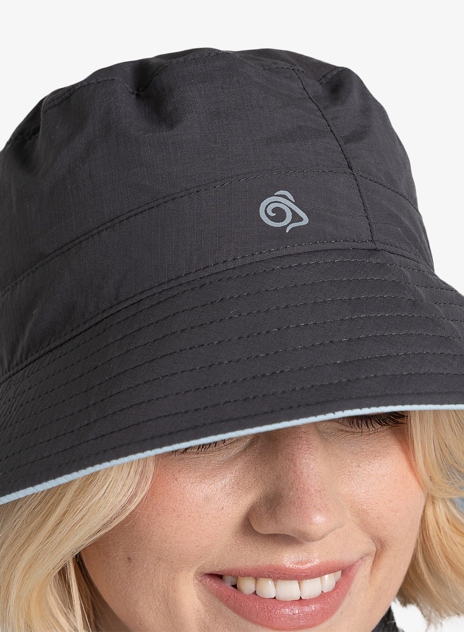 Pohodniški klobuk Craghoppers NosiLife Sun Hat III - black pepper/niagara blue
