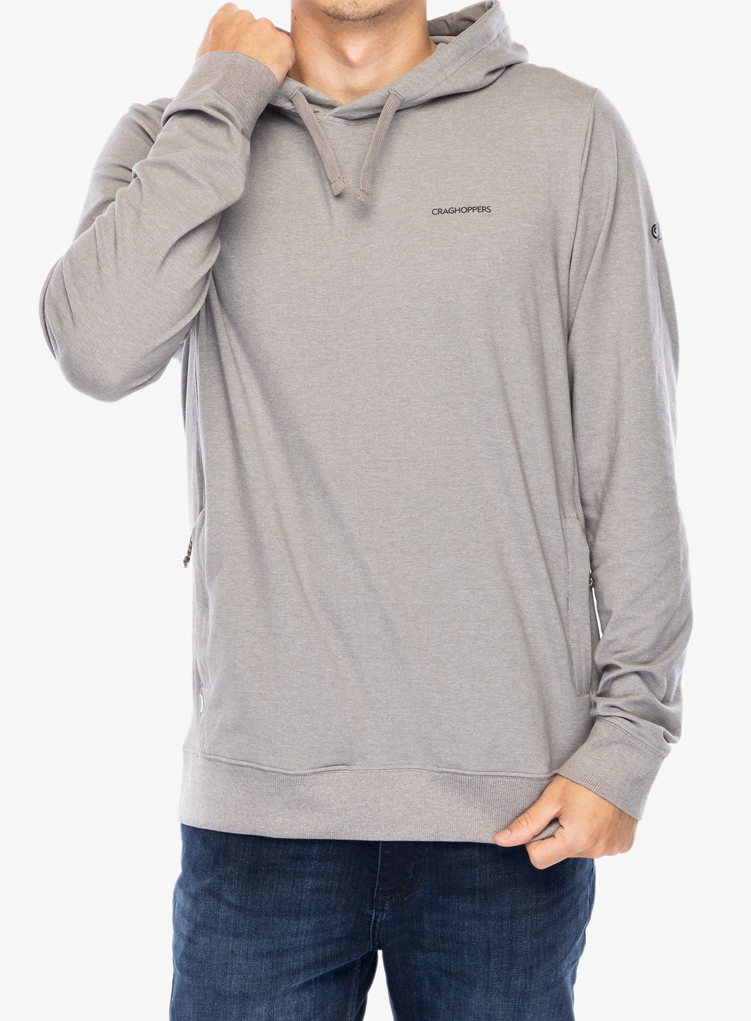 Jopica s kapuco Craghoppers NosiLife Tagus Hooded Top - soft grey marl