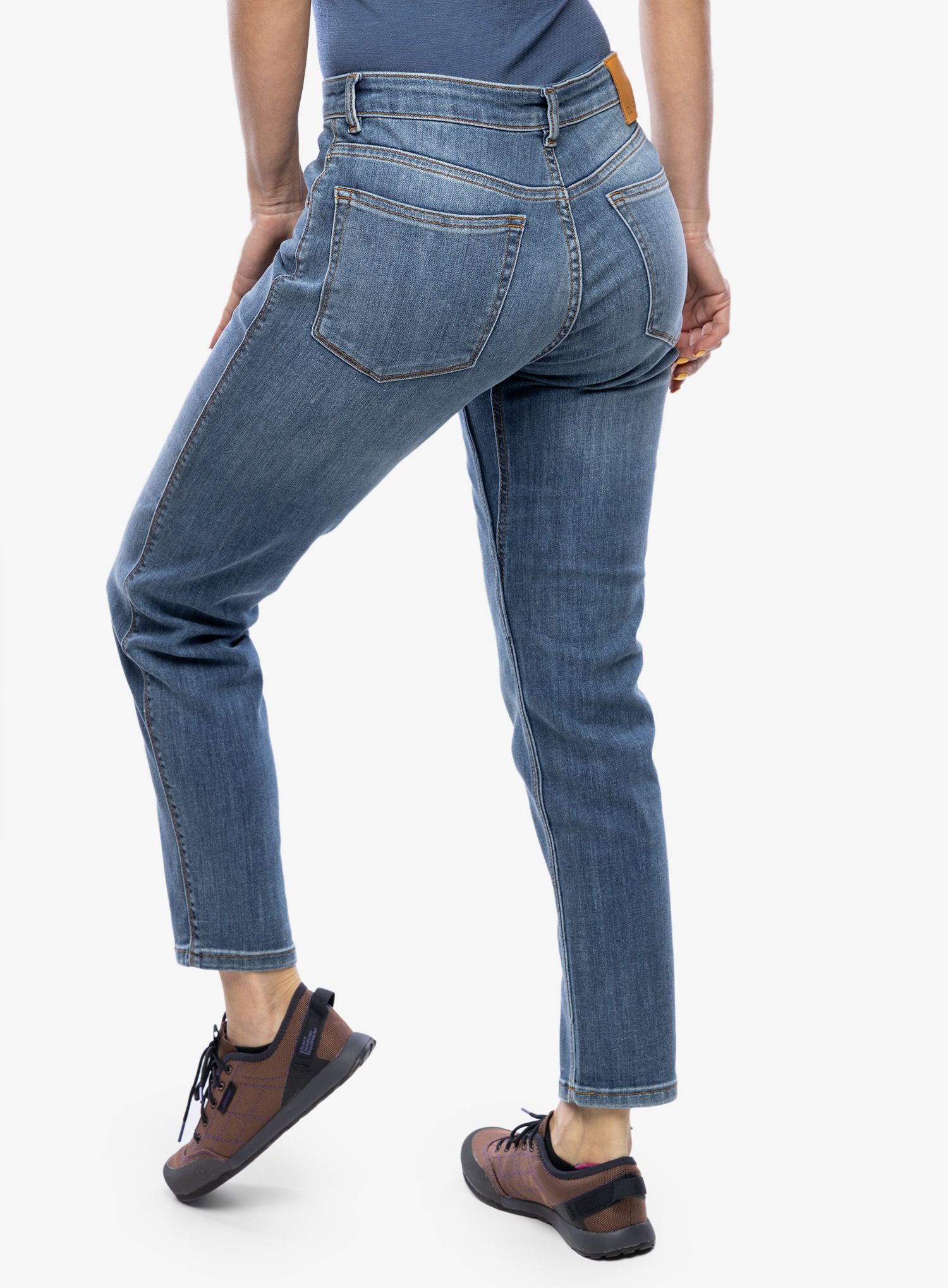 Ženske hlače DUER Performance Denim Girlfriend - vintage light stone