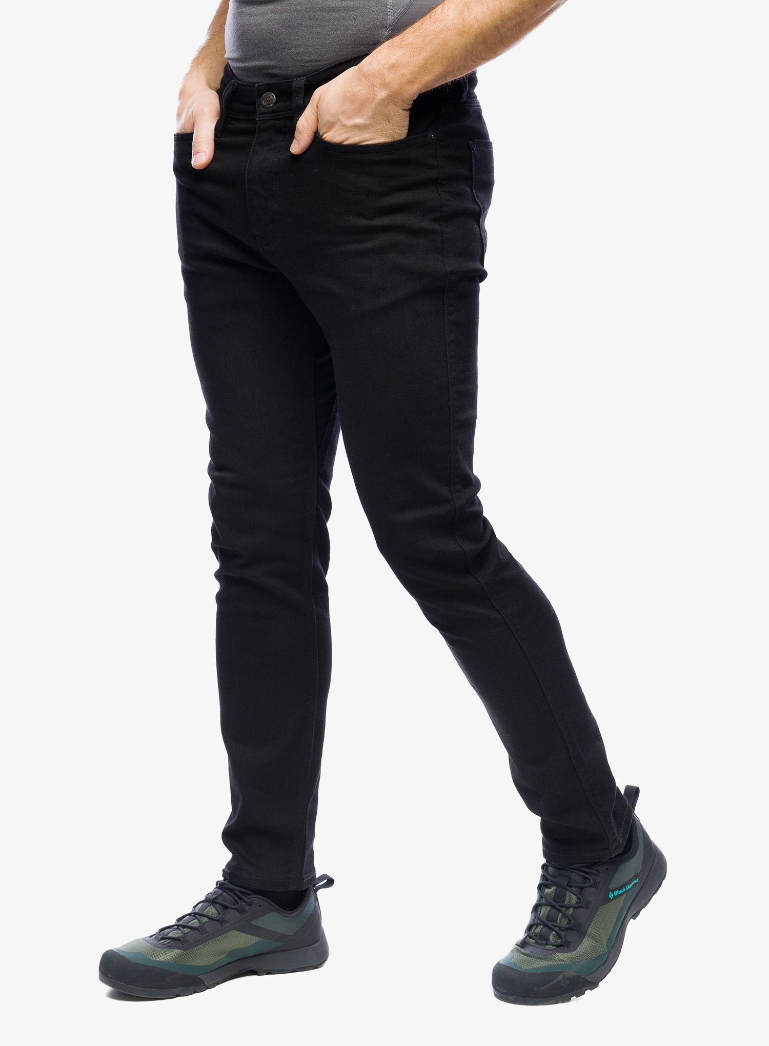 Hlače DUER Performance Denim Slim - black