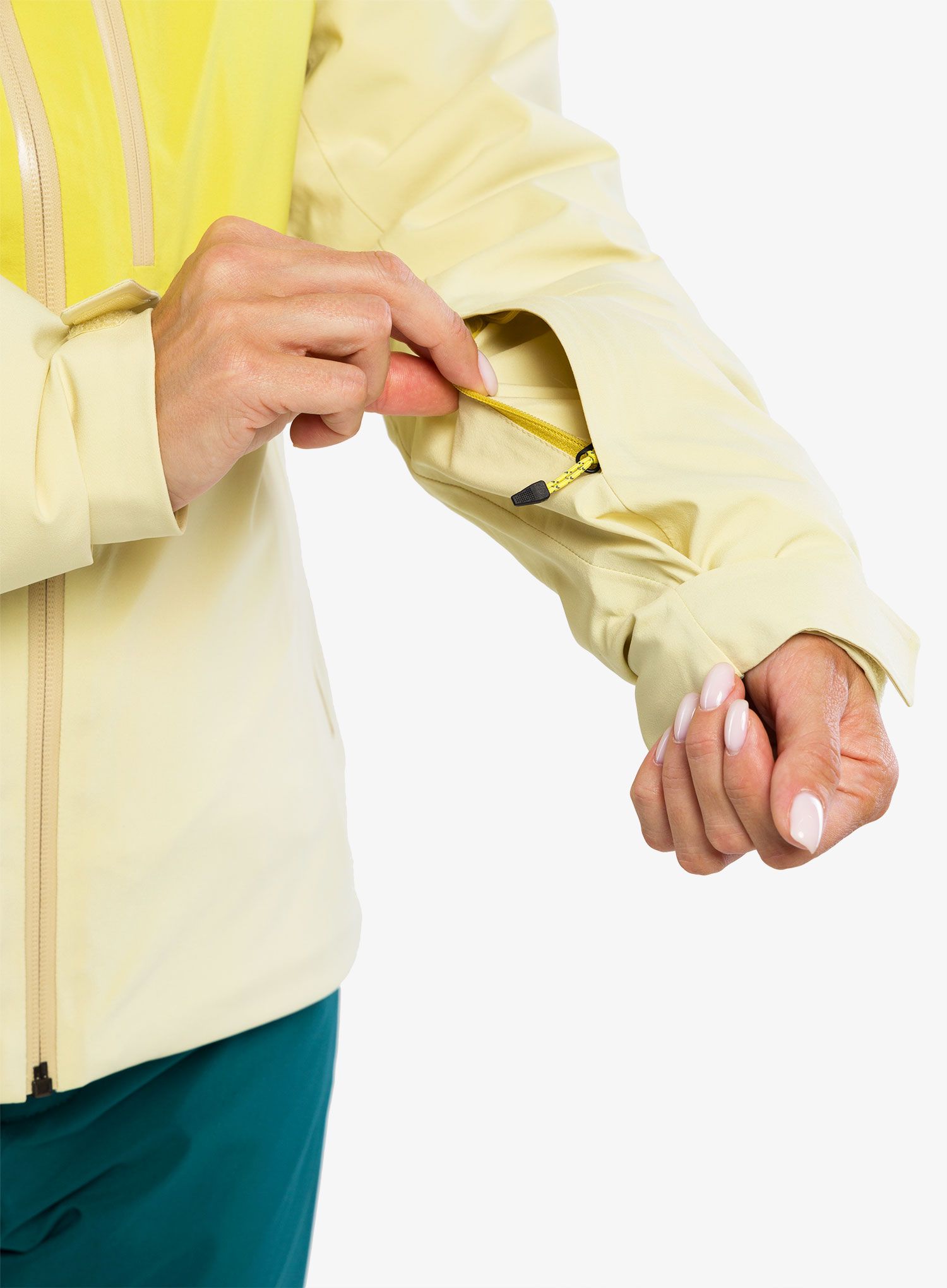 Ženska smučarska jakna Marmot Pace Jacket - limelight/wheat